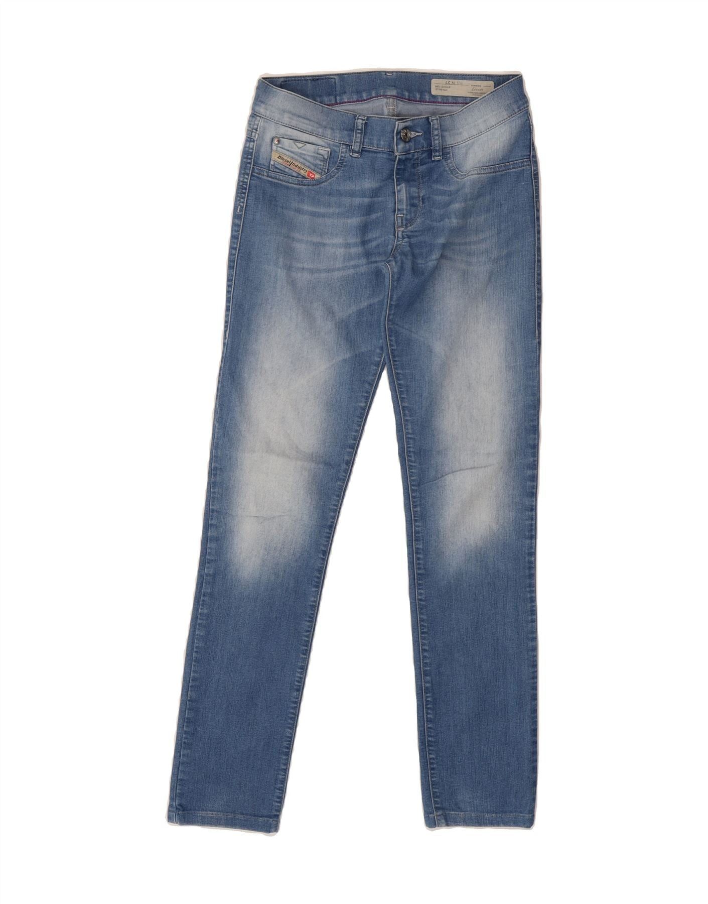 Diesel Womens Livier Low Waist Super Slim Jegging Jeans W27 L28 Blu Size 42" / US 20 - 1 Thumbnail