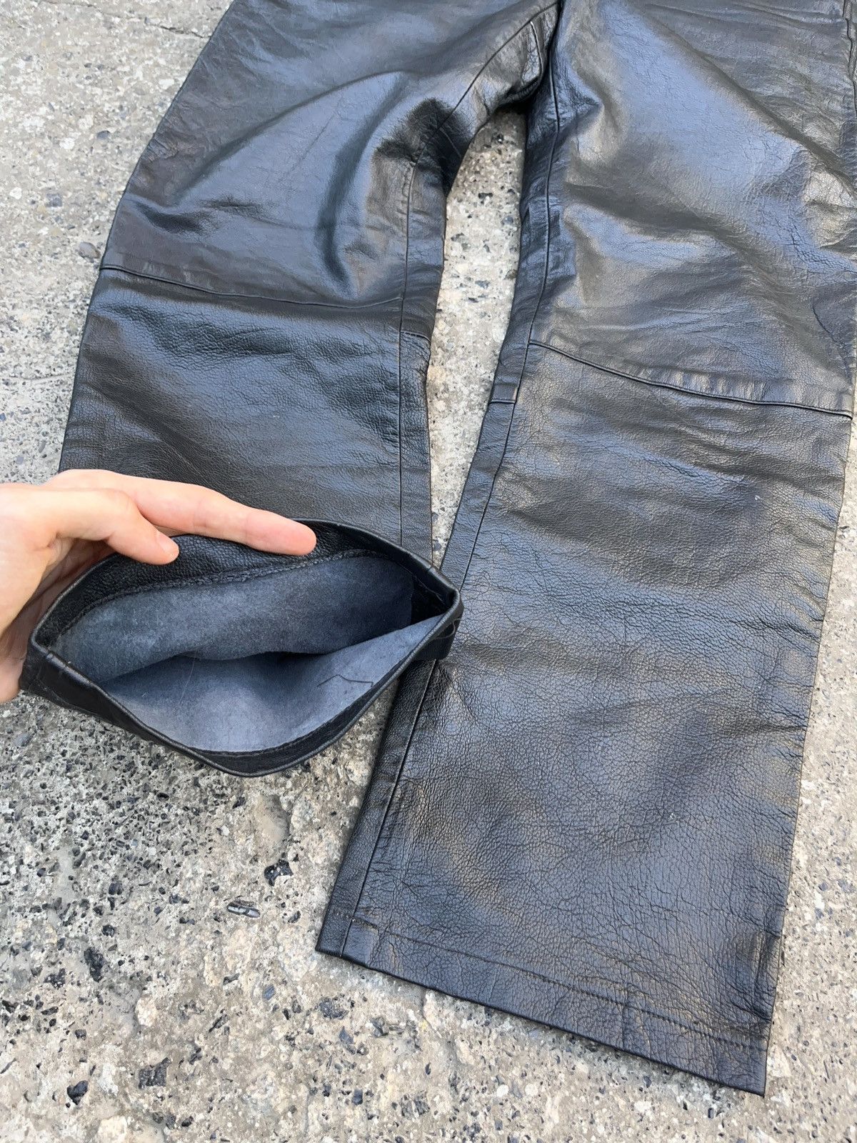 Genuine Leather Vintage Louis Real Leather Pants Kanye West Style Size US 32 / EU 48 - 4 Thumbnail