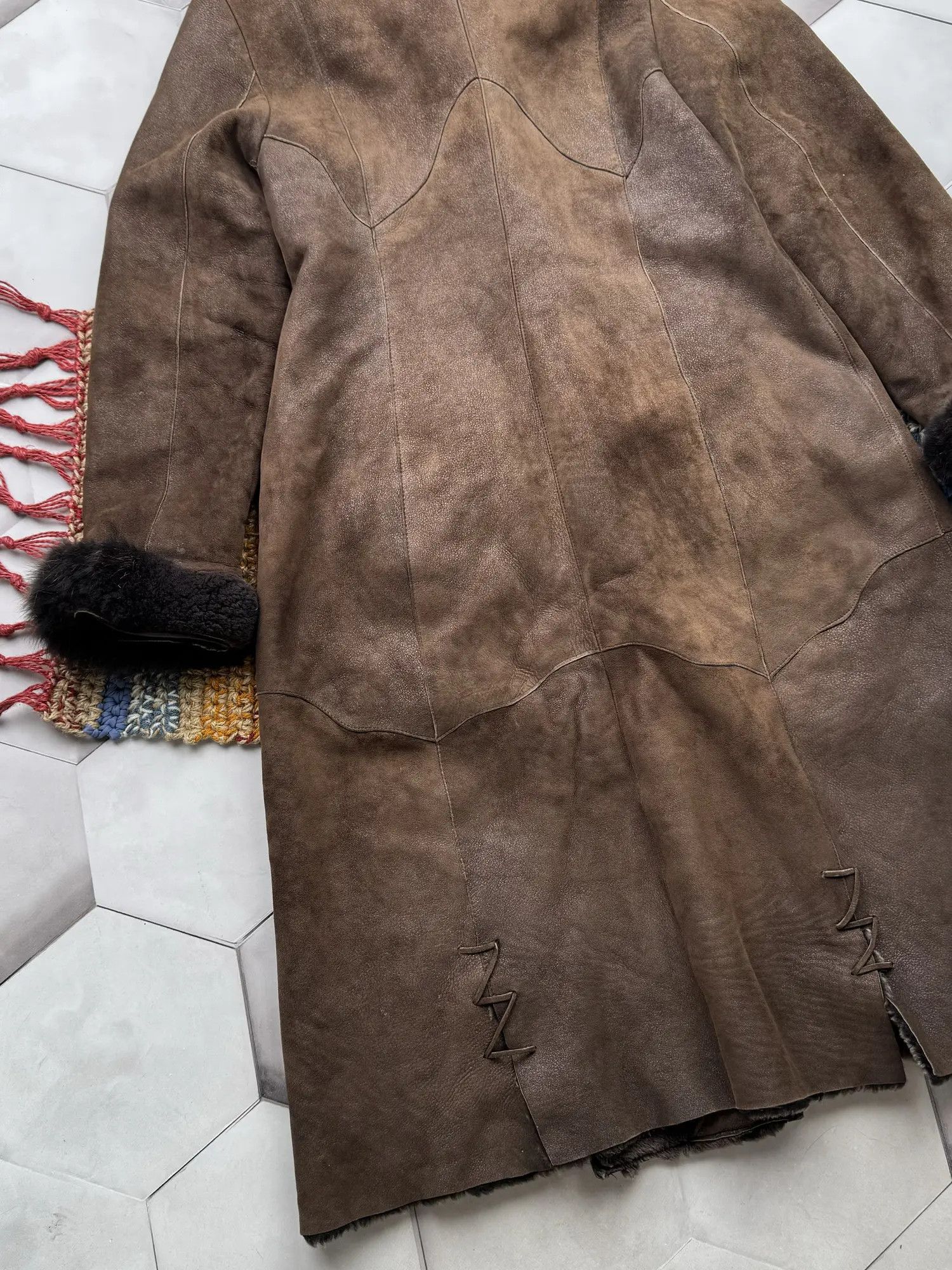 Vintage Vintage Real Sheepskin Coat (E4) Size M / US 6-8 / IT 42-44 - 8 Thumbnail