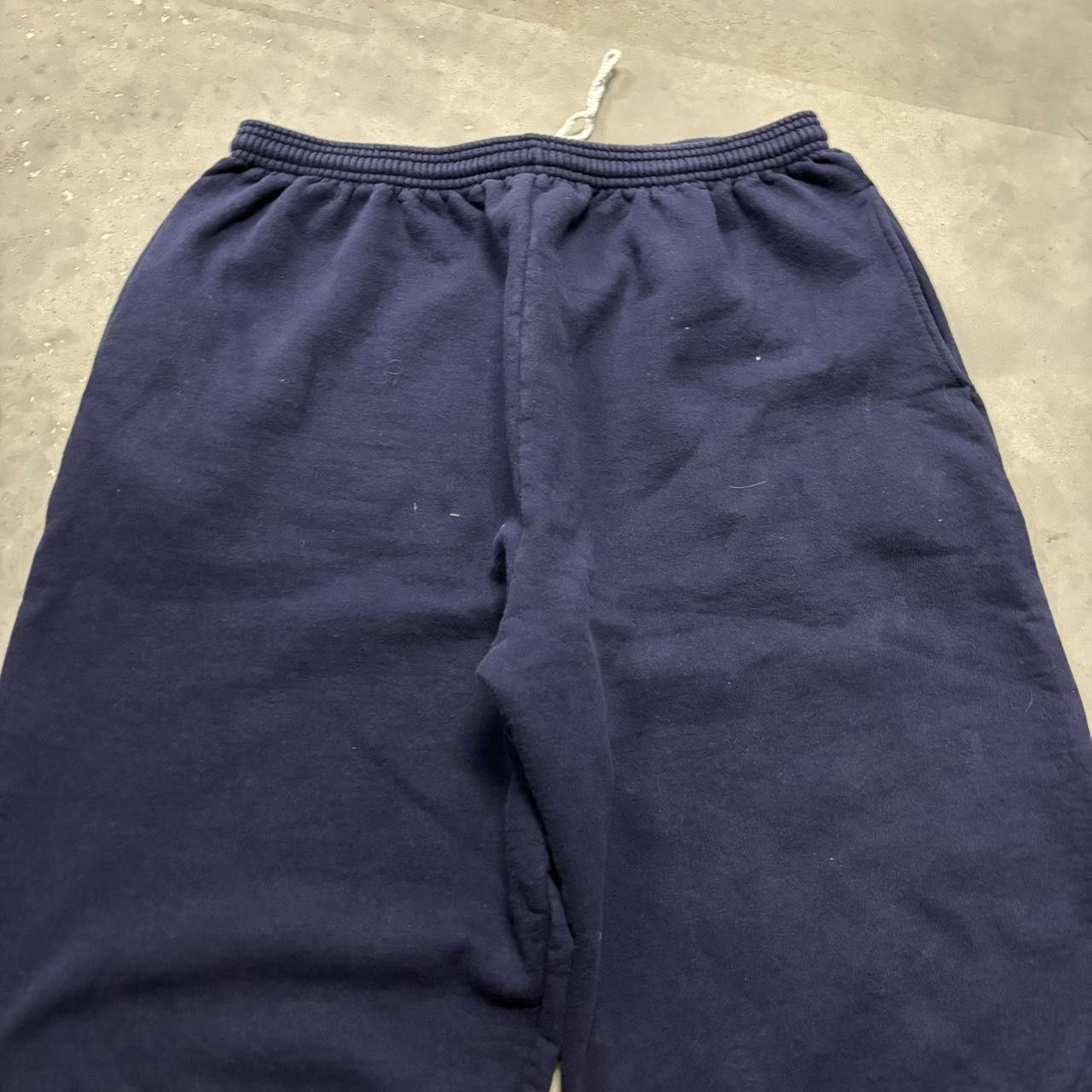 Japanese Brand × Vintage Crazy Vintage Y2K/2000s Baggy Navy Blue Skater Essential Sweatpants! Size US 34 / EU 50 - 4 Thumbnail
