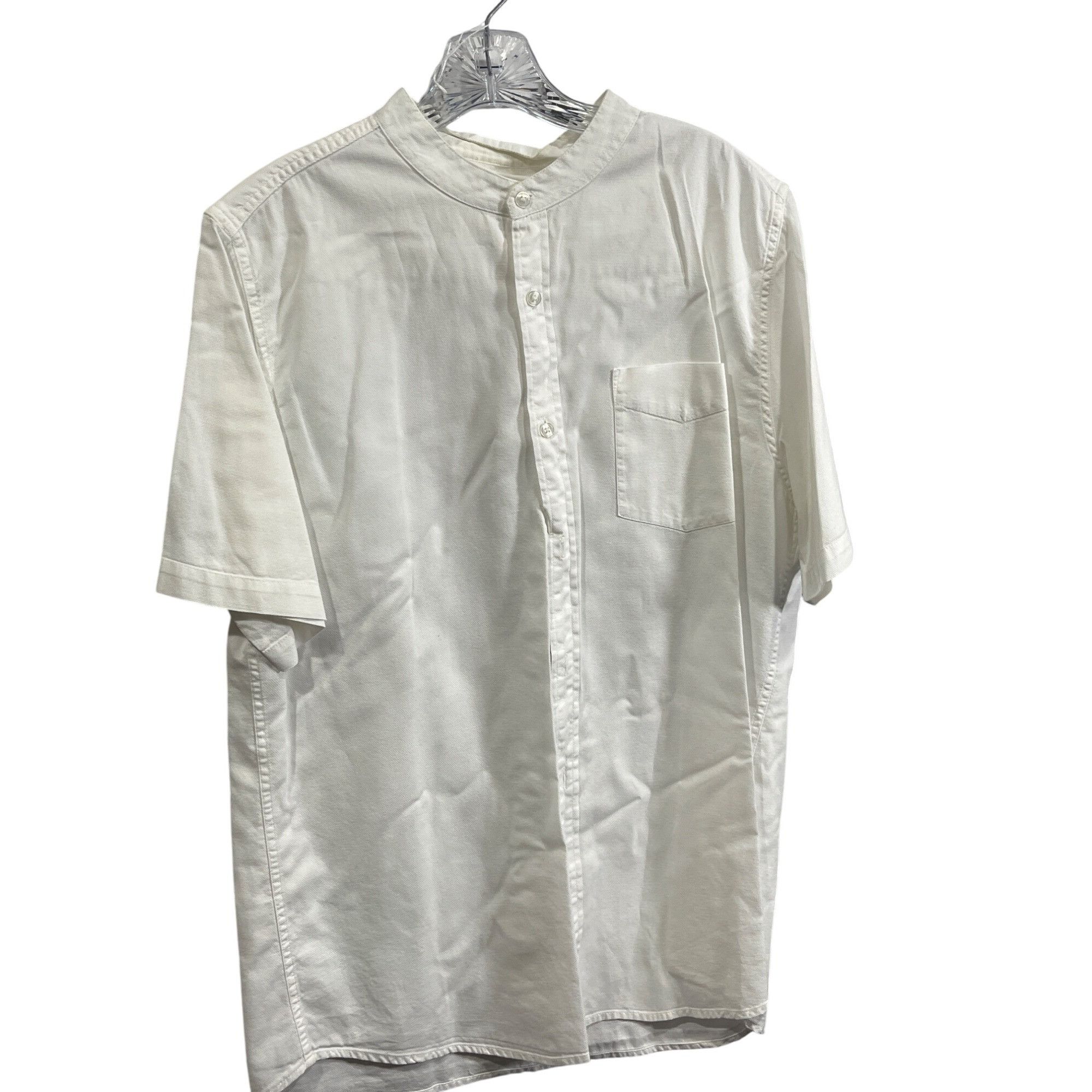 Other Primark Mens White Button-Up Shirt XL 100% Cotton Short Slee Size US XL / EU 56 / 4 - 2 Thumbnail