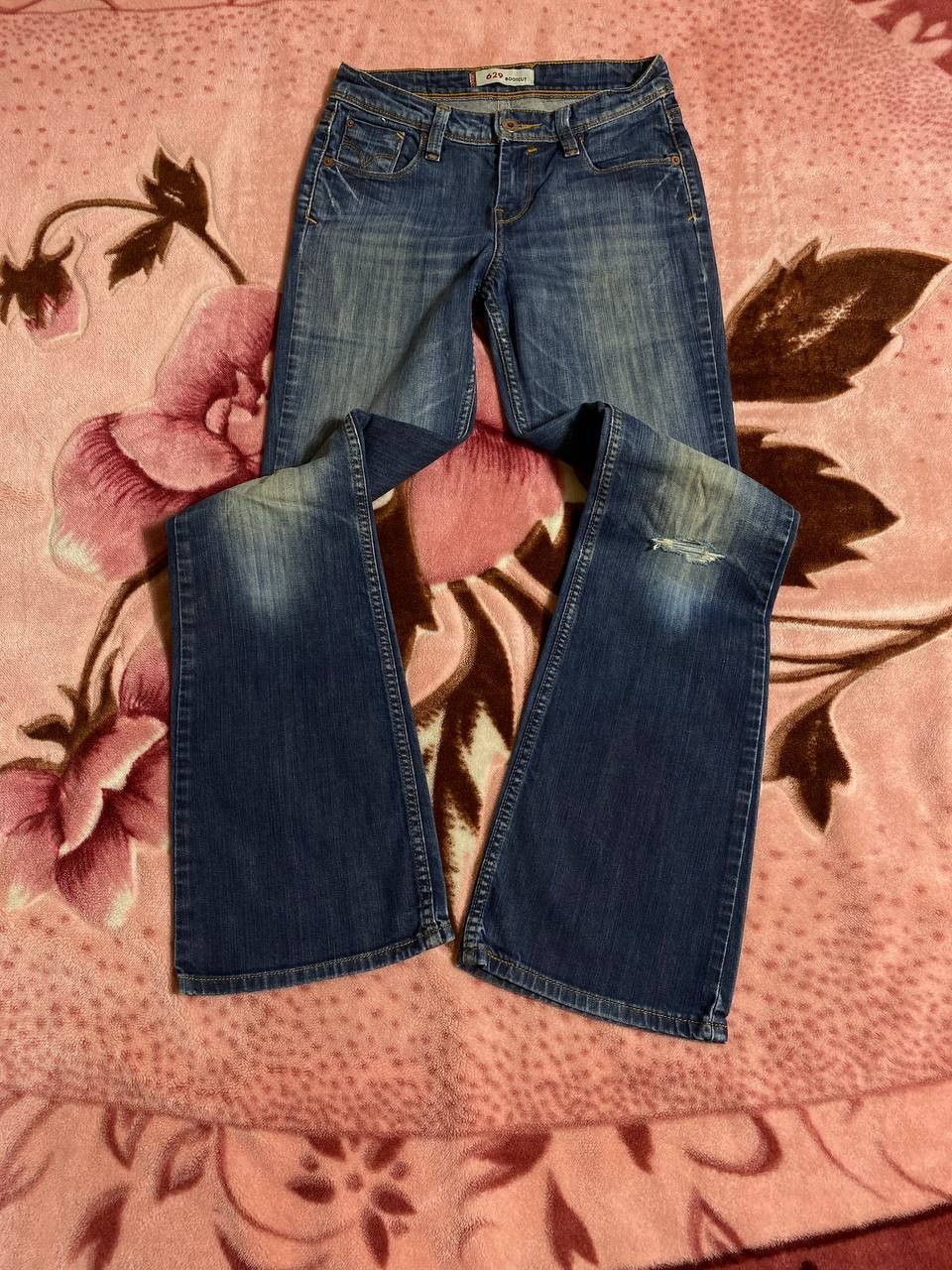Levi's × Vintage Vintage Levis 629 Flared Faded Blue Jeans Distressed Size US 26 / EU 42 - 10 Thumbnail