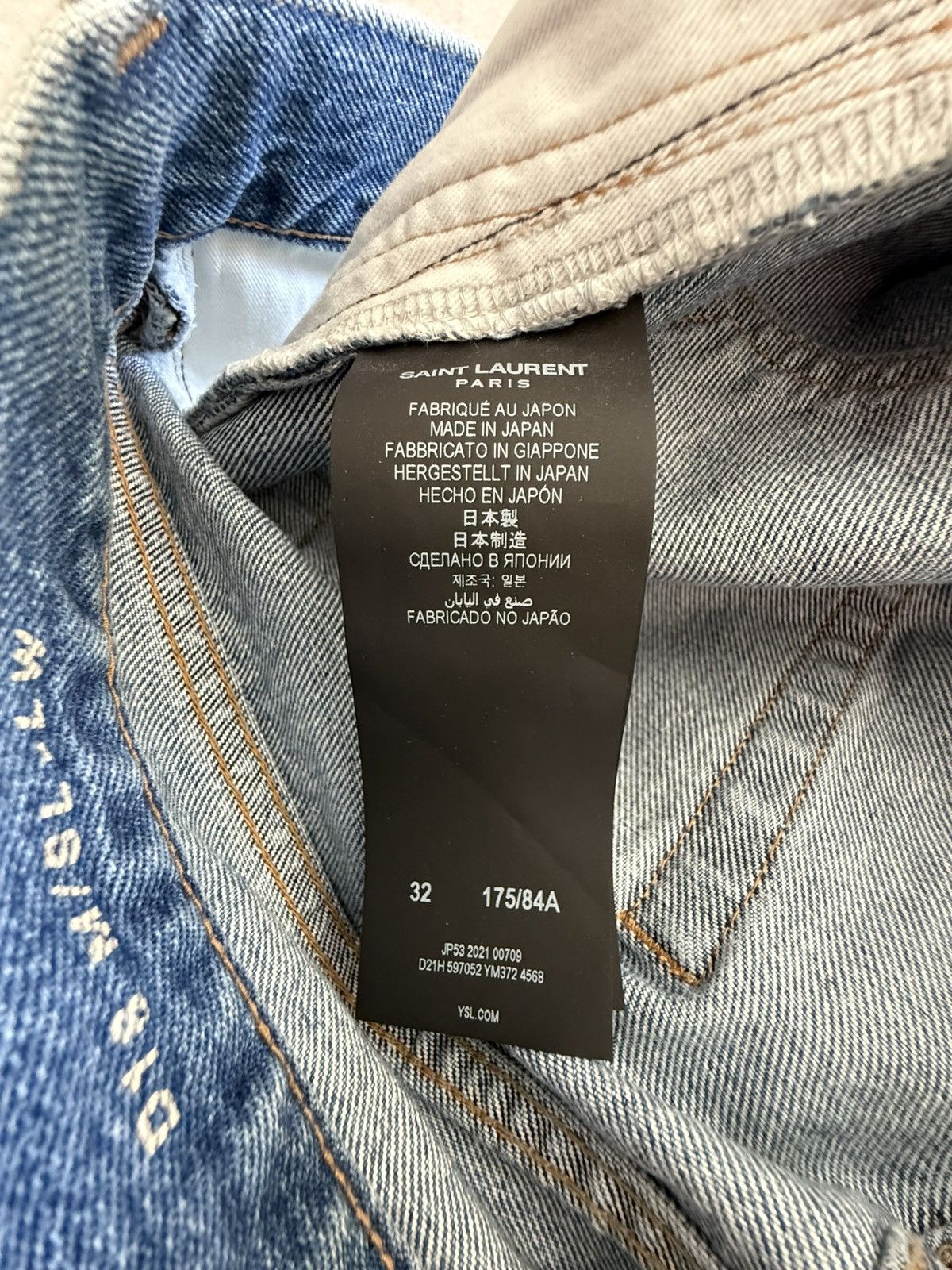 Saint Laurent Paris Saint Laurent Santa Monica wash rip trash jeans 32 grail d18 Size US 32 / EU 48 - 24 Thumbnail