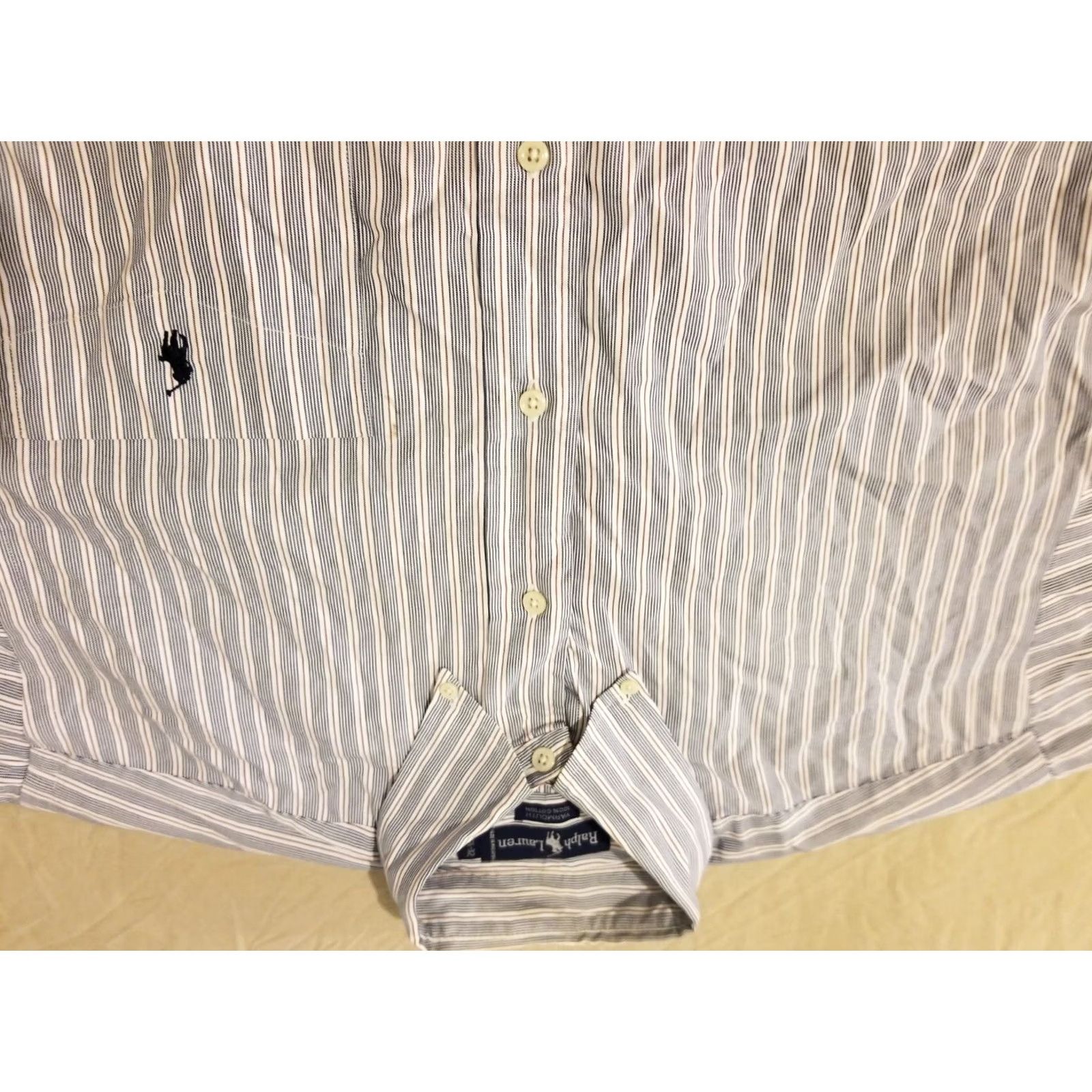Polo Ralph Lauren Polo Ralph Lauren Dress Shirt Mens Gray Cotton Button 15 1/2 32 15.5 Size 42R - 2 Thumbnail