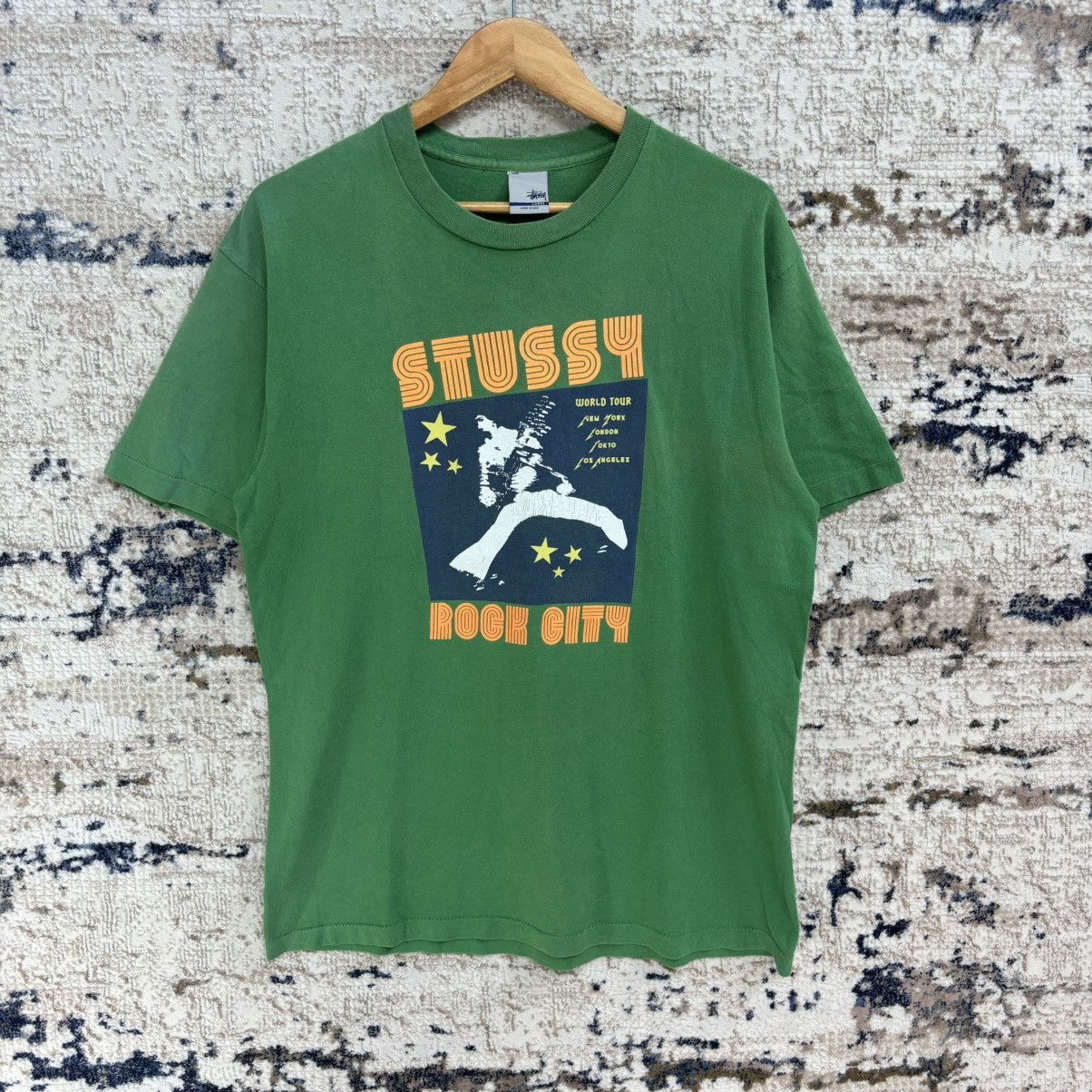 Stussy × Vintage Vintage 90s Stussy x Elvis Presley World Tour T-shirt Size US L / EU 52-54 / 3 - 1 Thumbnail