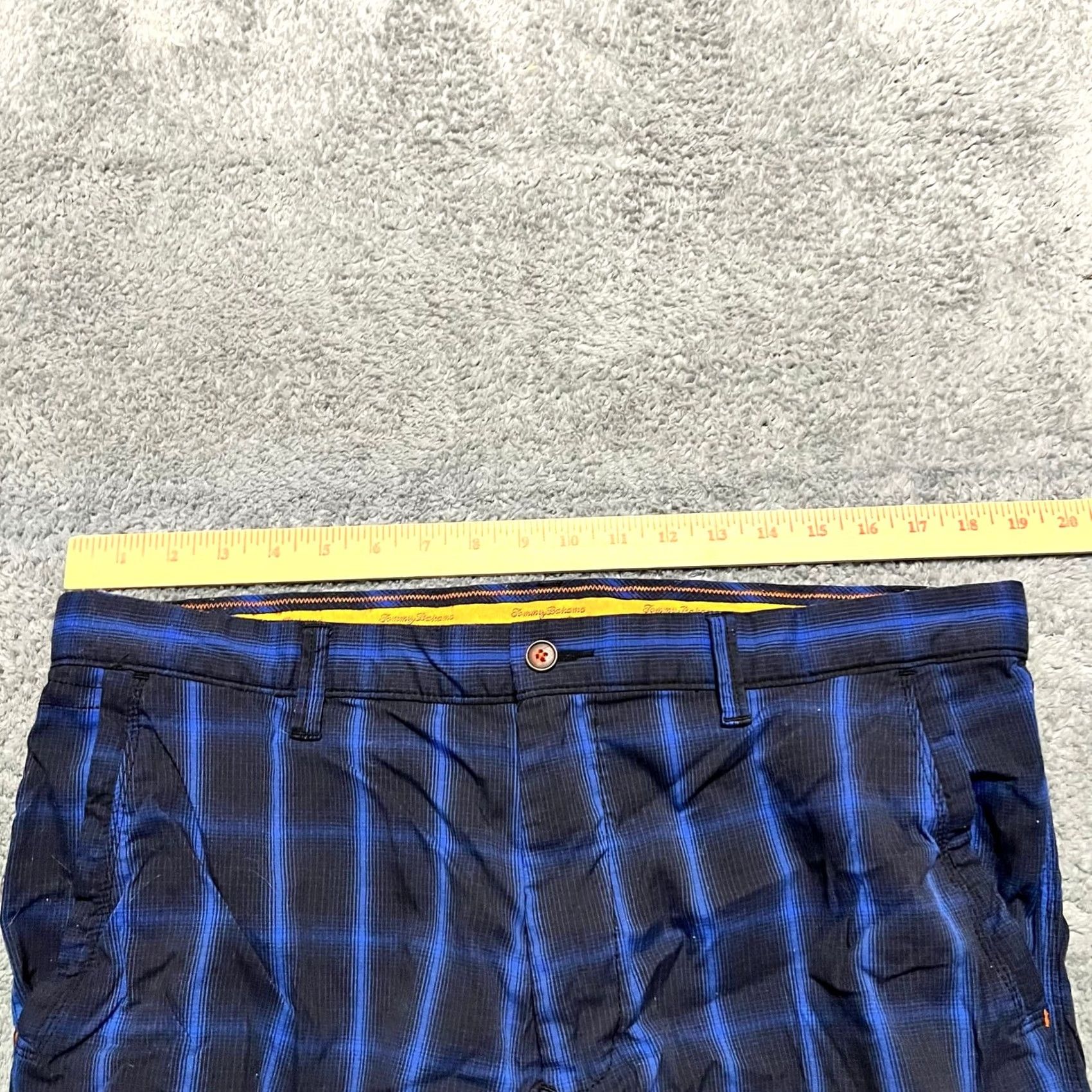 Tommy Bahama Tommy Bahama Shorts Mens 36 Blue Relax Plaid Nylon Performance Size US 36 / EU 52 - 6 Thumbnail