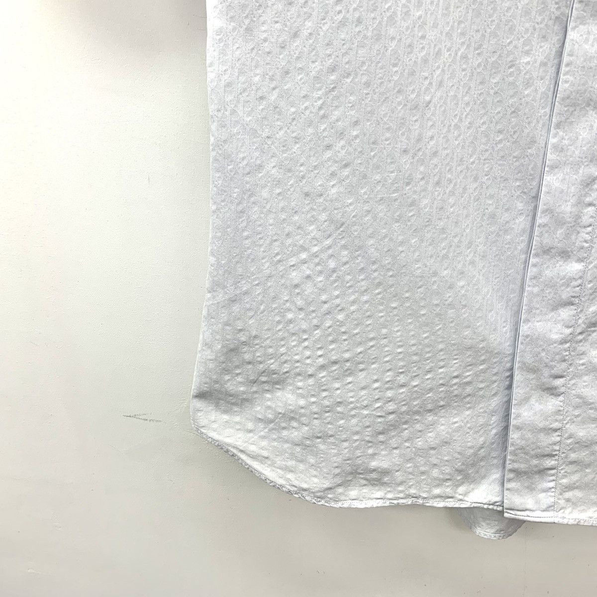 Dior Dior Light Blue All-over Logo Short Sleeve Shirt K26WX Size US M / EU 48-50 / 2 - 4 Thumbnail
