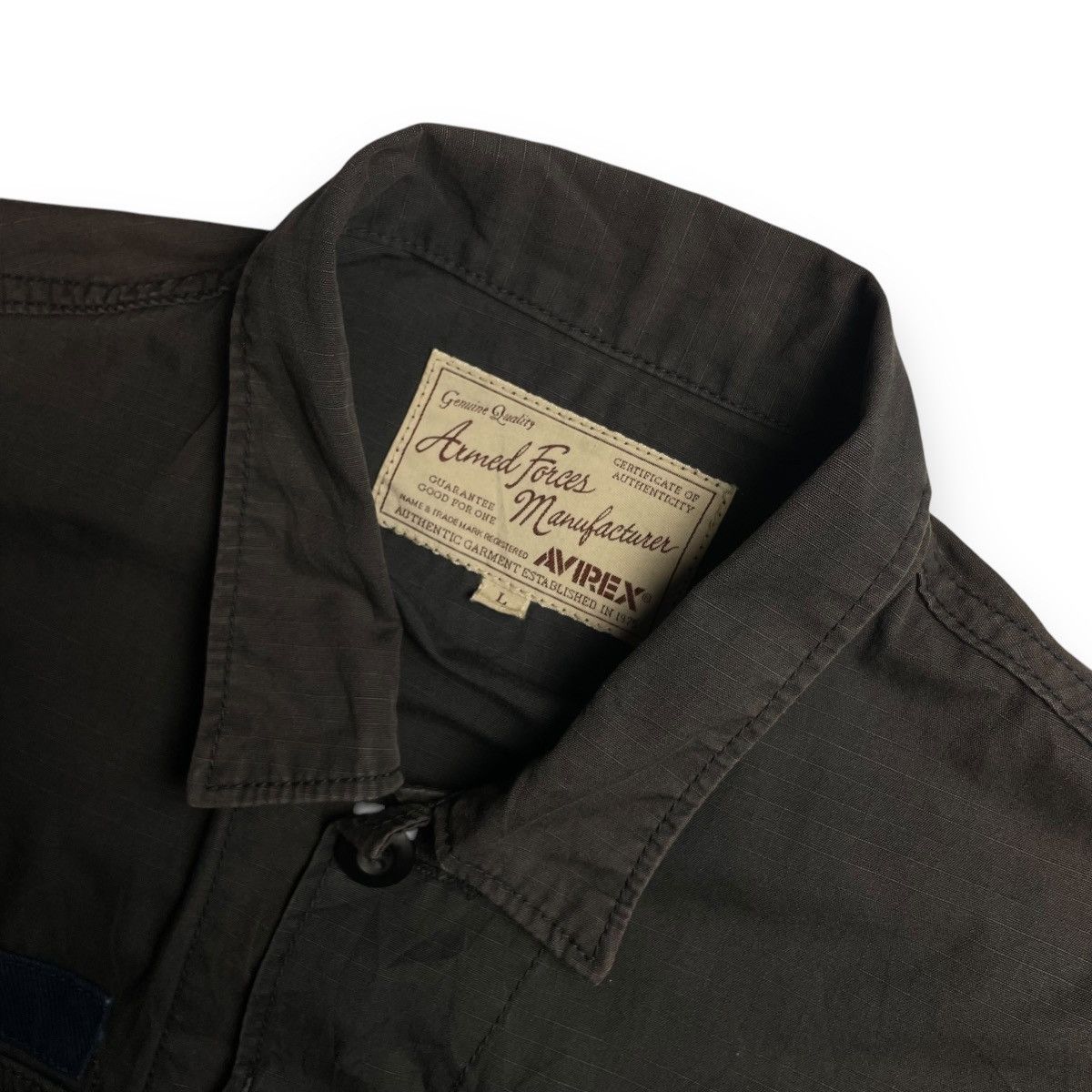 Avirex AVIREX MILITARY PATCHES HIDDEN BUTTON UP WORKSHIRT Size US L / EU 52-54 / 3 - 9 Thumbnail