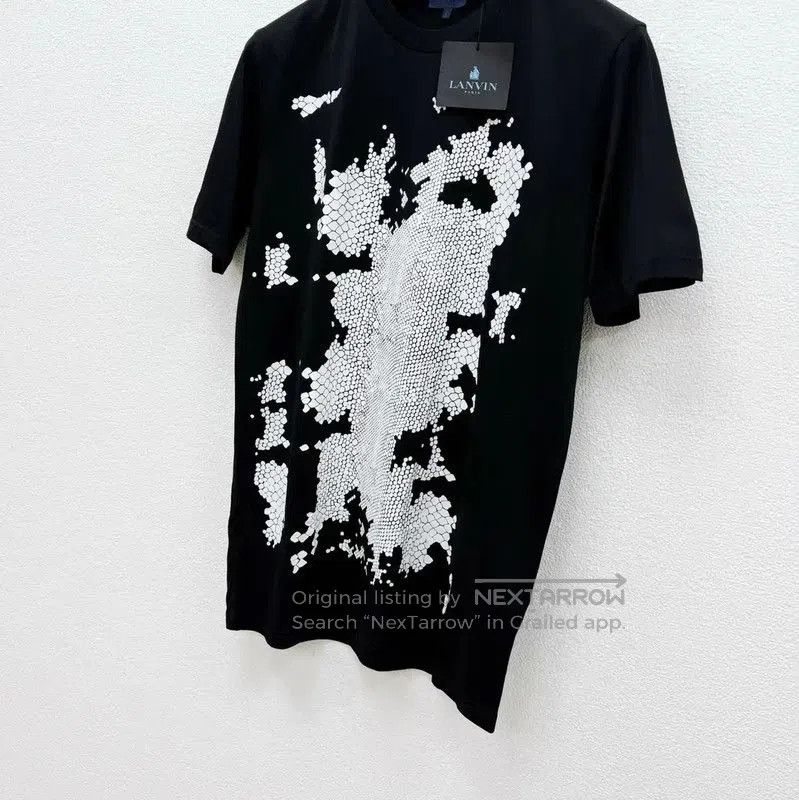 Lanvin Lanvin Men's Black Cotton Short Sleeve T-Shirt . Size US L / EU 52-54 / 3 - 2 Thumbnail