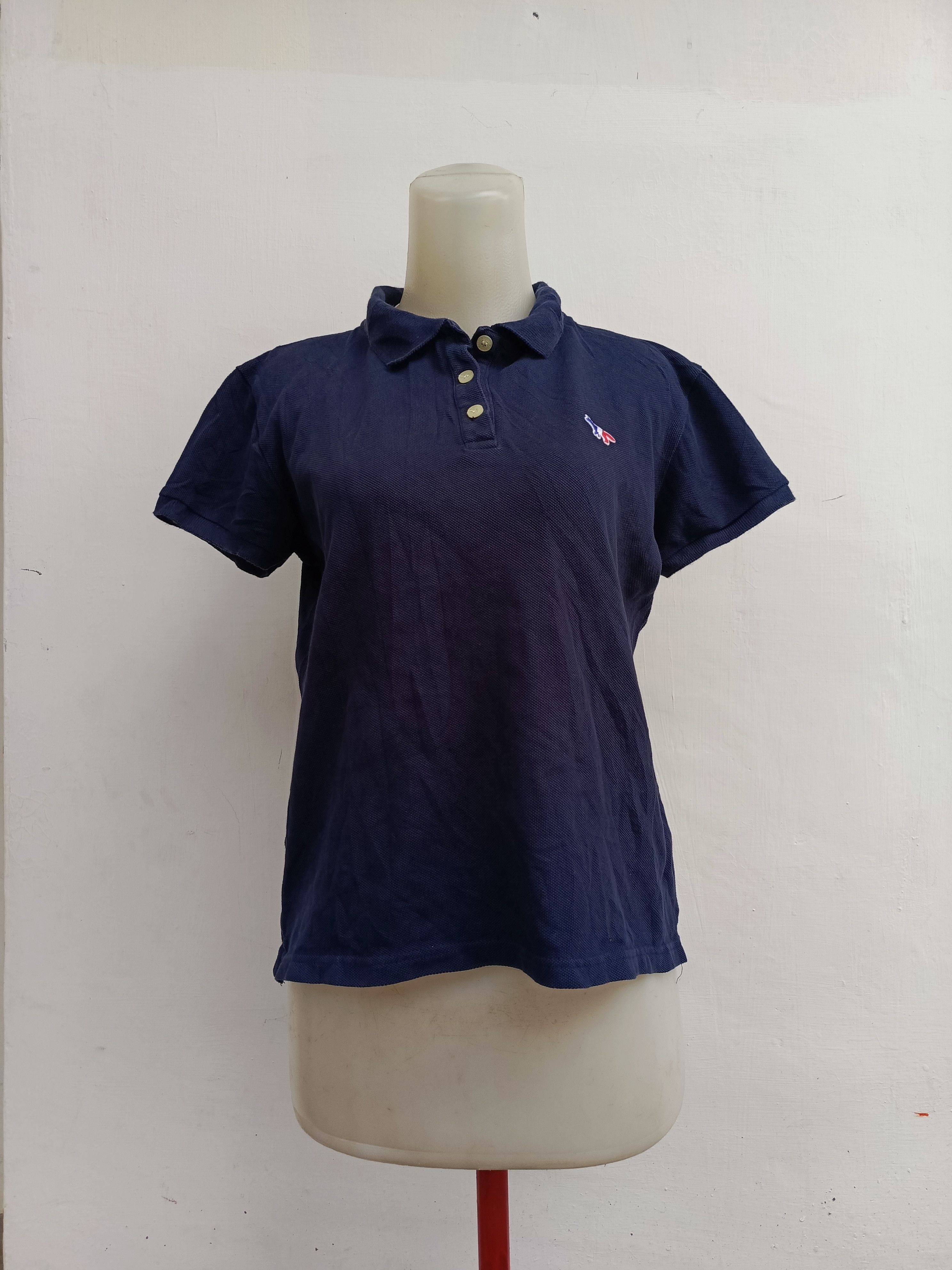 Maison Kitsune Maison Kitsuné Navy Polo Shirt Size S / US 4 / IT 40 - 1 Thumbnail