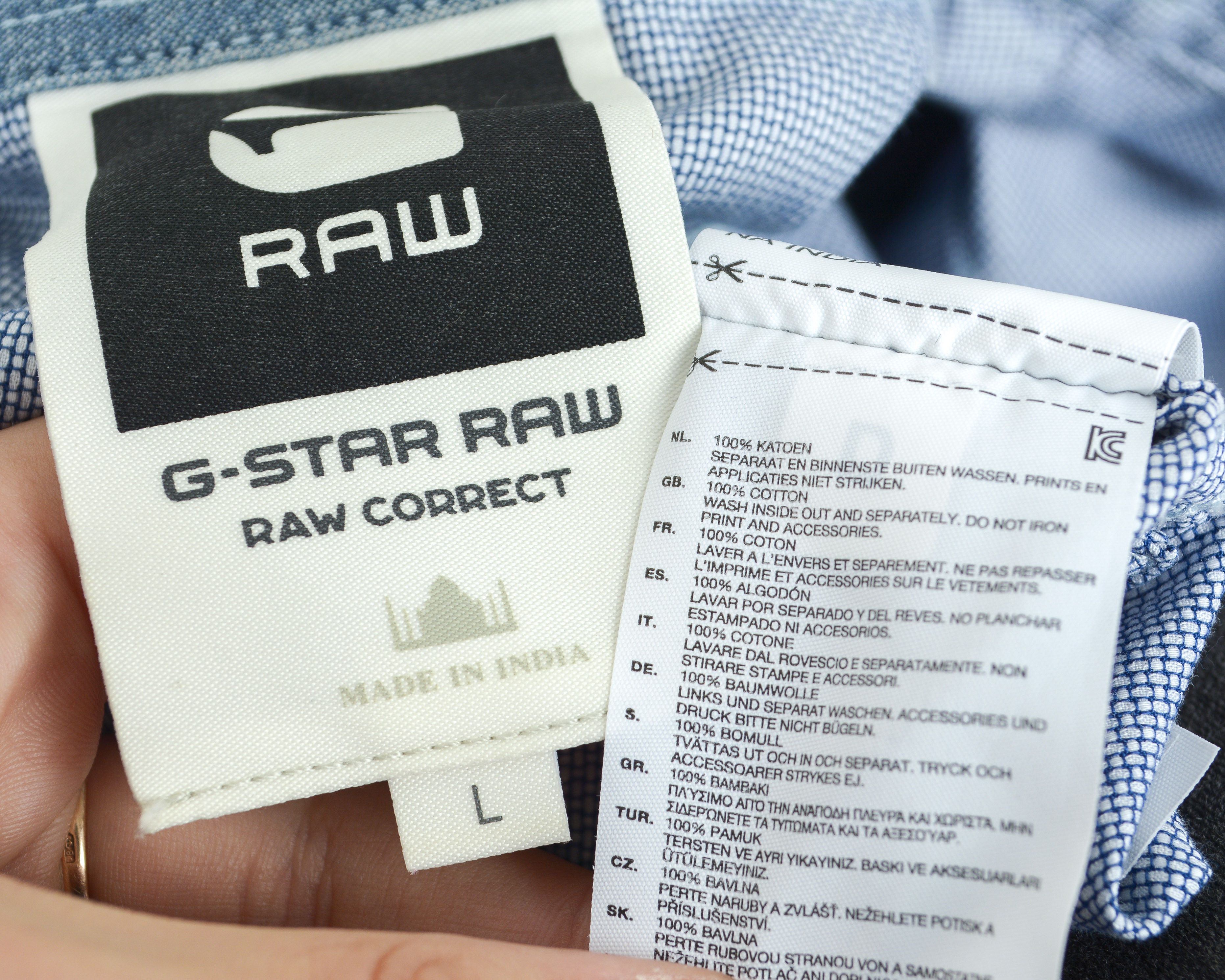 G-Star Casual L Check Correct James Shirt Button Long Sleeve Cotton Size US L / EU 52-54 / 3 - 2 Thumbnail