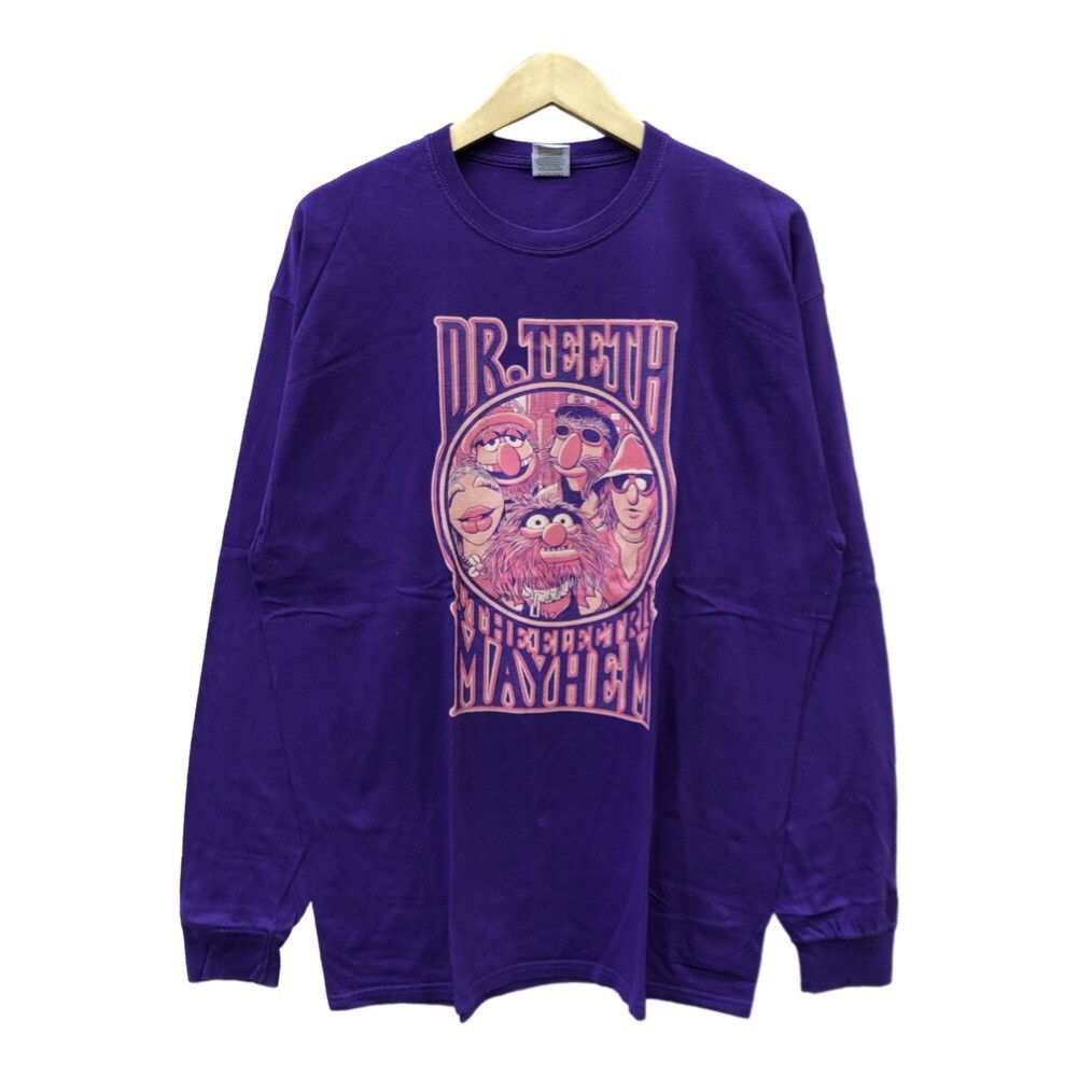 image of Rock Band x Rock T Shirt Dr.teeth & The Electric Mayhem Longsleeve Tee in Purple, Men's (Size XL)