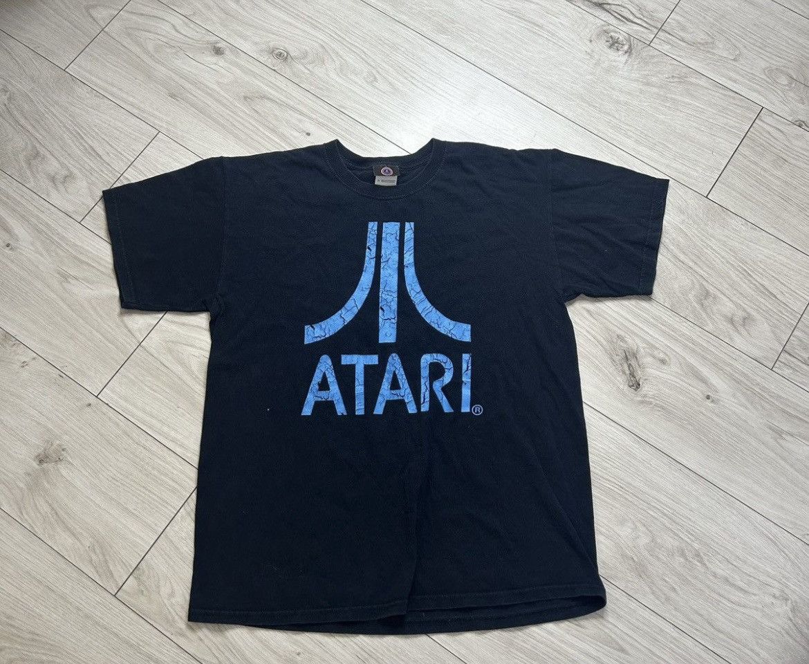 Vintage Vintage Atari Logo T-Shirt Black Blue Print Size L Size US L / EU 52-54 / 3 - 1 Thumbnail