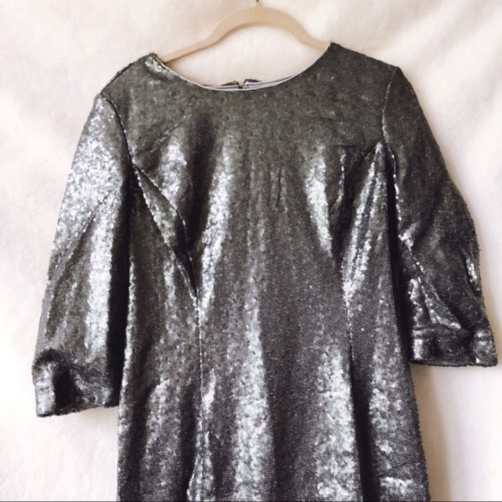 Other New York & Company Gray Sequin Sheath Dress Size S / US 4 / IT 40 - 6 Thumbnail
