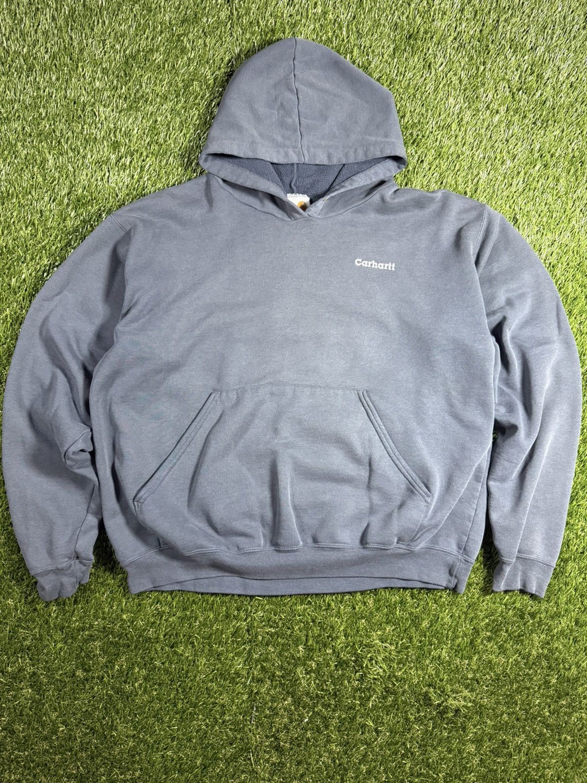 Carhartt Vintage 90s Faded Boxy Carhartt Essential Hoodie Sweatshirt Size US XL / EU 56 / 4 - 1 Thumbnail
