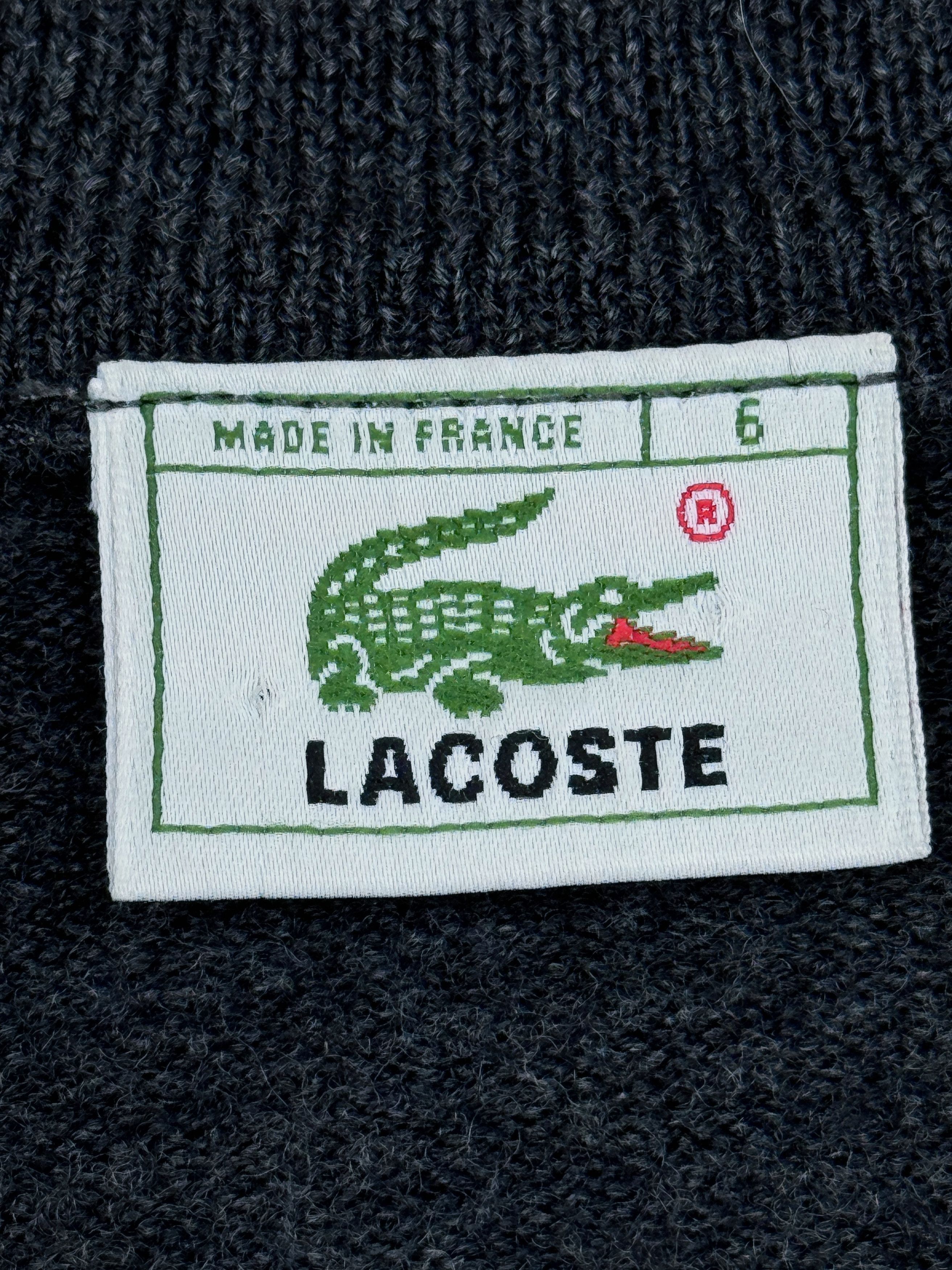 Lacoste × Vintage 80s Chemise Lacoste Knit Cardigan Wool FRANCE Size US L / EU 52-54 / 3 - 8 Thumbnail
