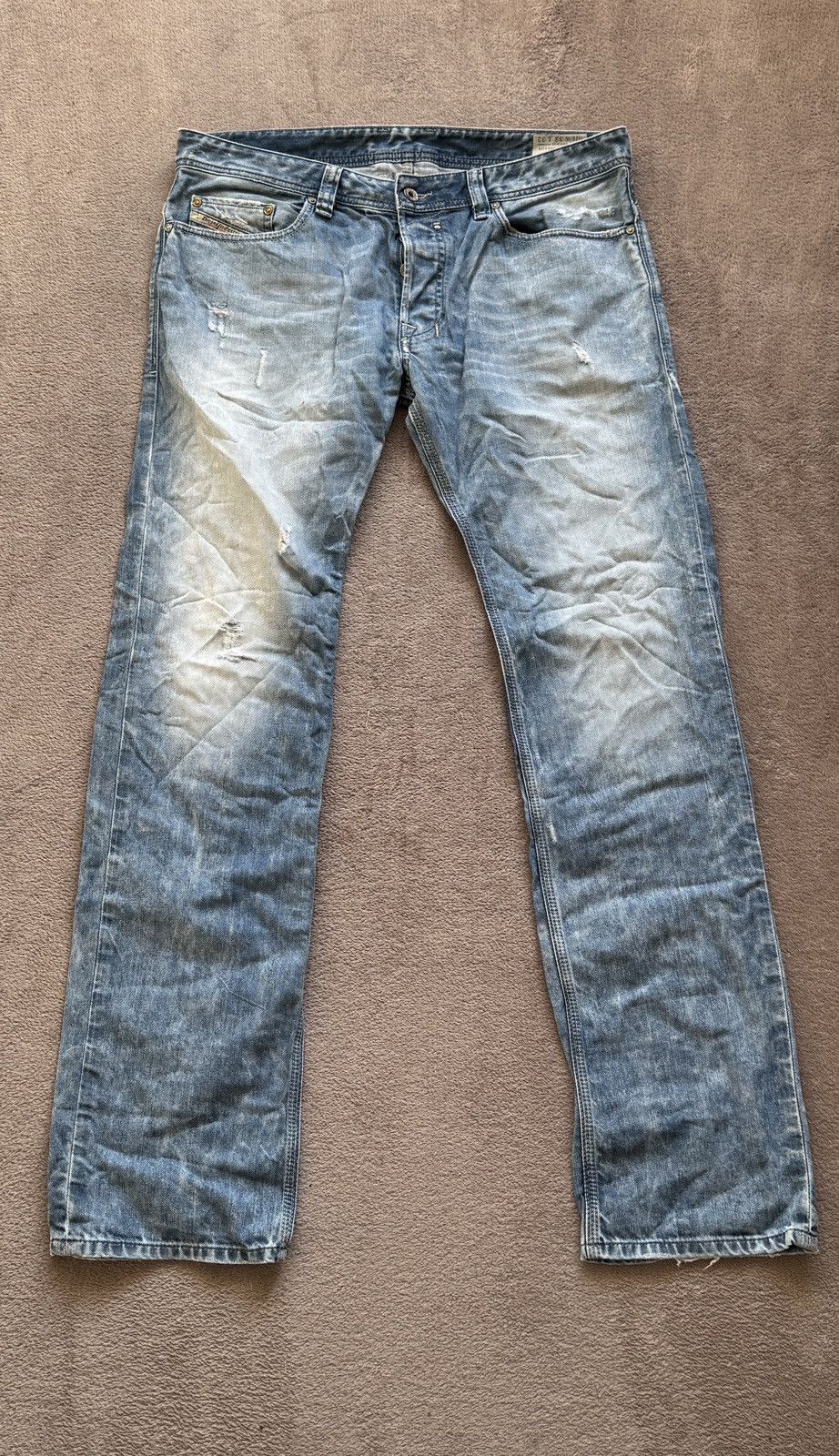Sick Y2K Mudwash Distressed Ripped Jeans LGB Ifsixwasnine