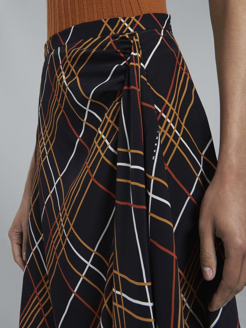 Marni o1y1125 Midi Skirt in Multicolor Size 26" / US 2 / IT 38 - 4 Thumbnail