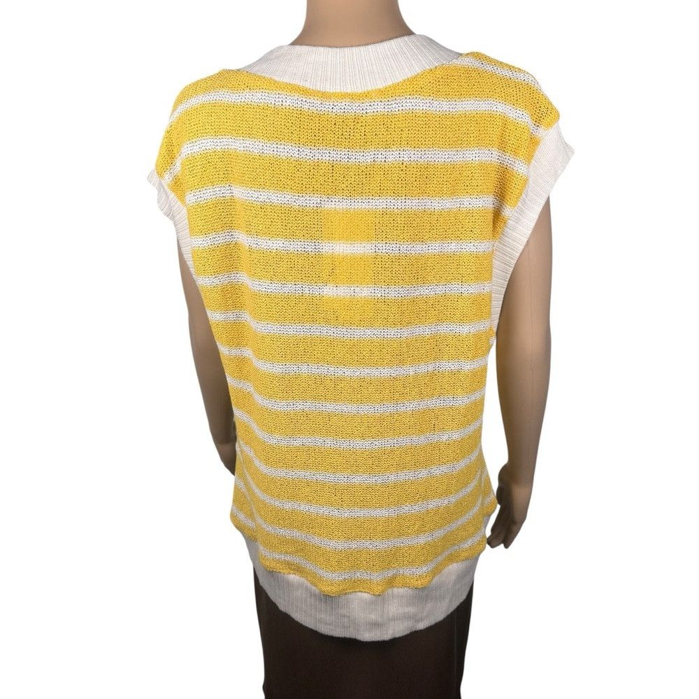 Zara NWT New Zara Yellow White Striped Knit Top Size S Size S / US 4 / IT 40 - 6 Thumbnail