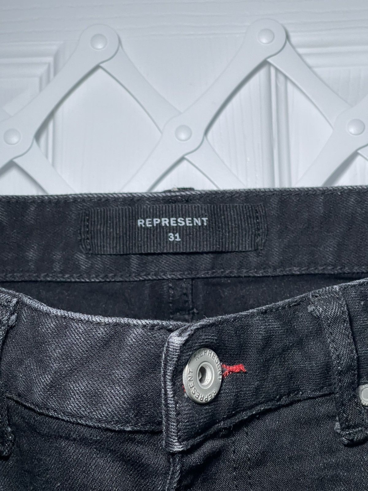 Represent Clo. Represent black denim with ankles zip. Size US 31 - 3 Thumbnail