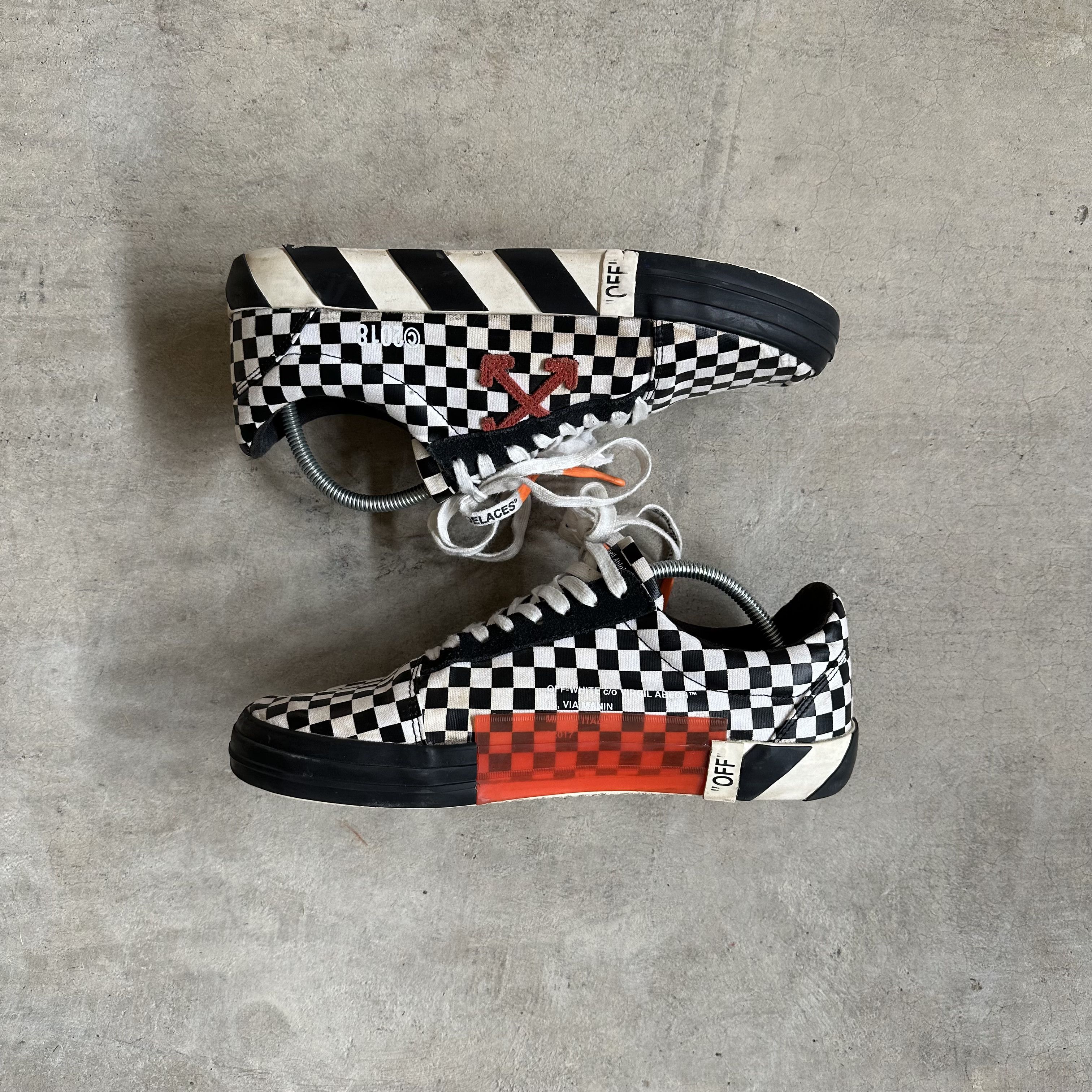 Off-White Checkerboard Vulc Sneaker Size US 11.5 / EU 44-45 - 2 Thumbnail