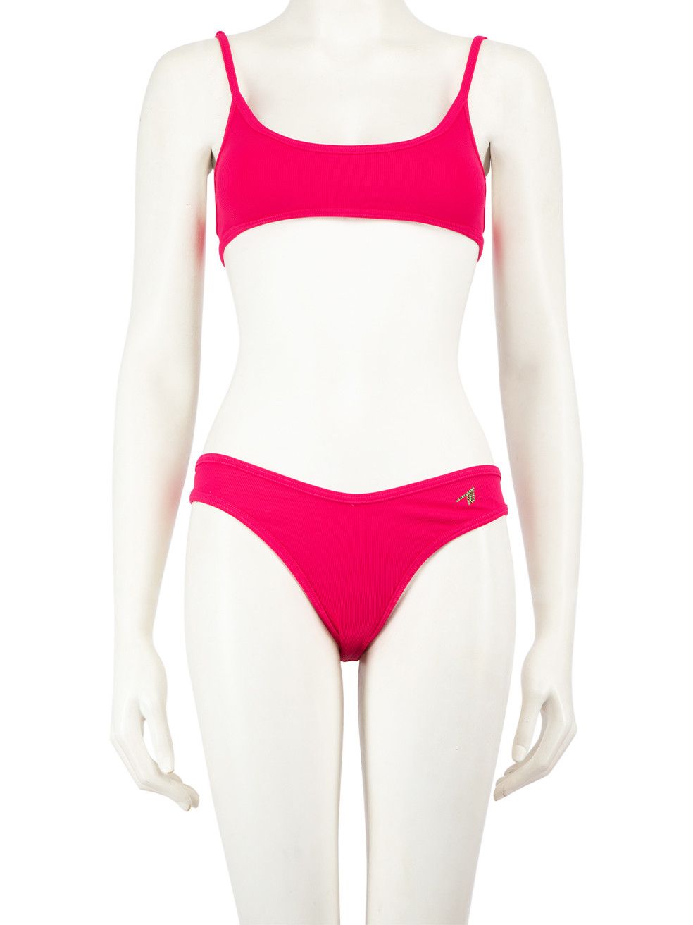 The Attico Pink Ribbed Bikini Size XS / US 0-2 / IT 36-38 - 1 Thumbnail