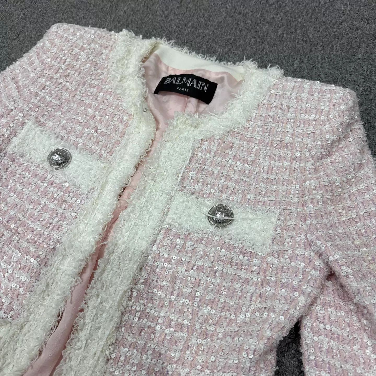 Balmain Balmain Pink Knit Jackets 36 99 New Size XS / US 0-2 / IT 36-38 - 3 Thumbnail
