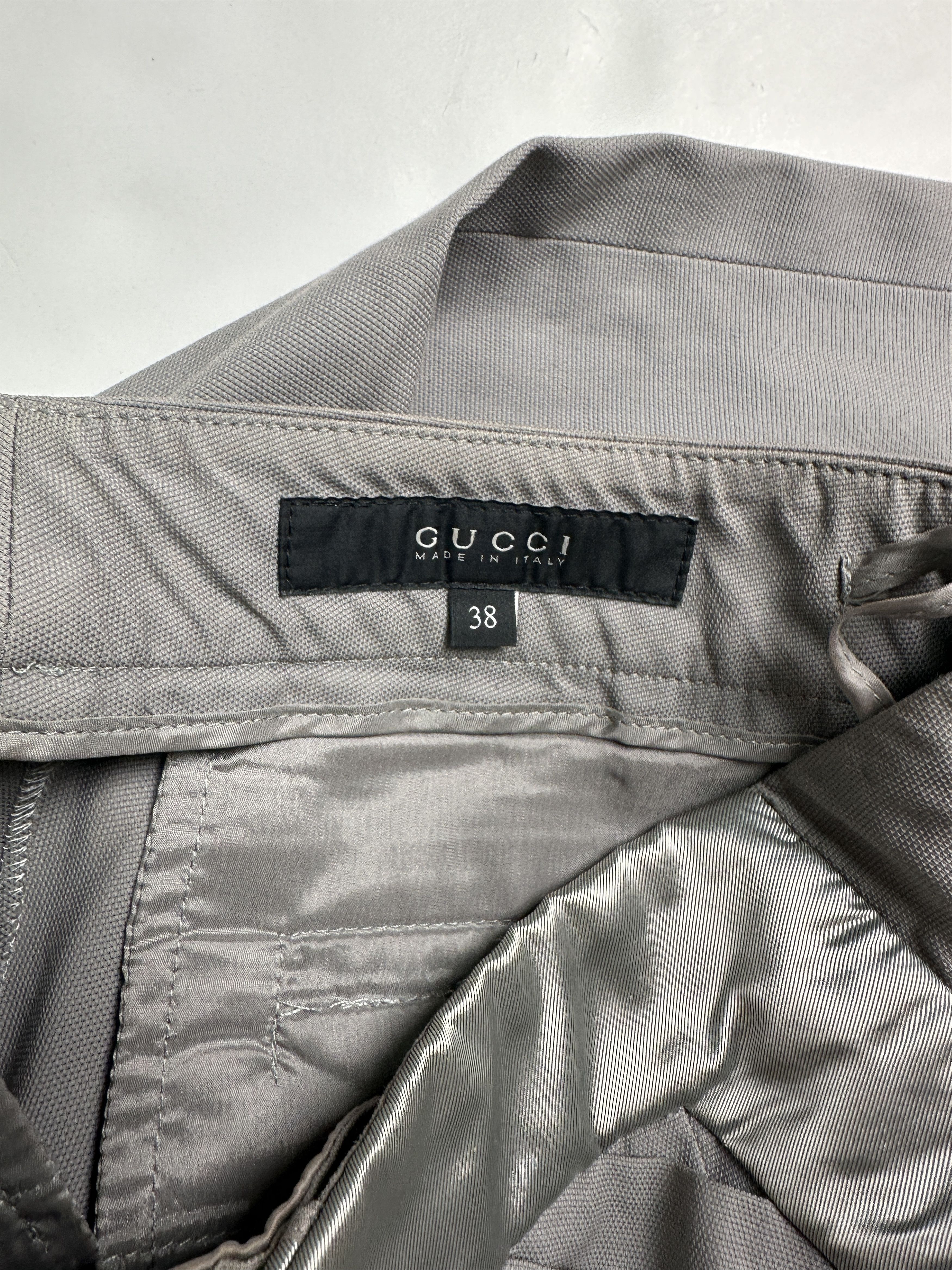 Gucci Gucci Grey Satin Waistband Pants Size 26" / US 2 / IT 38 - 3 Thumbnail
