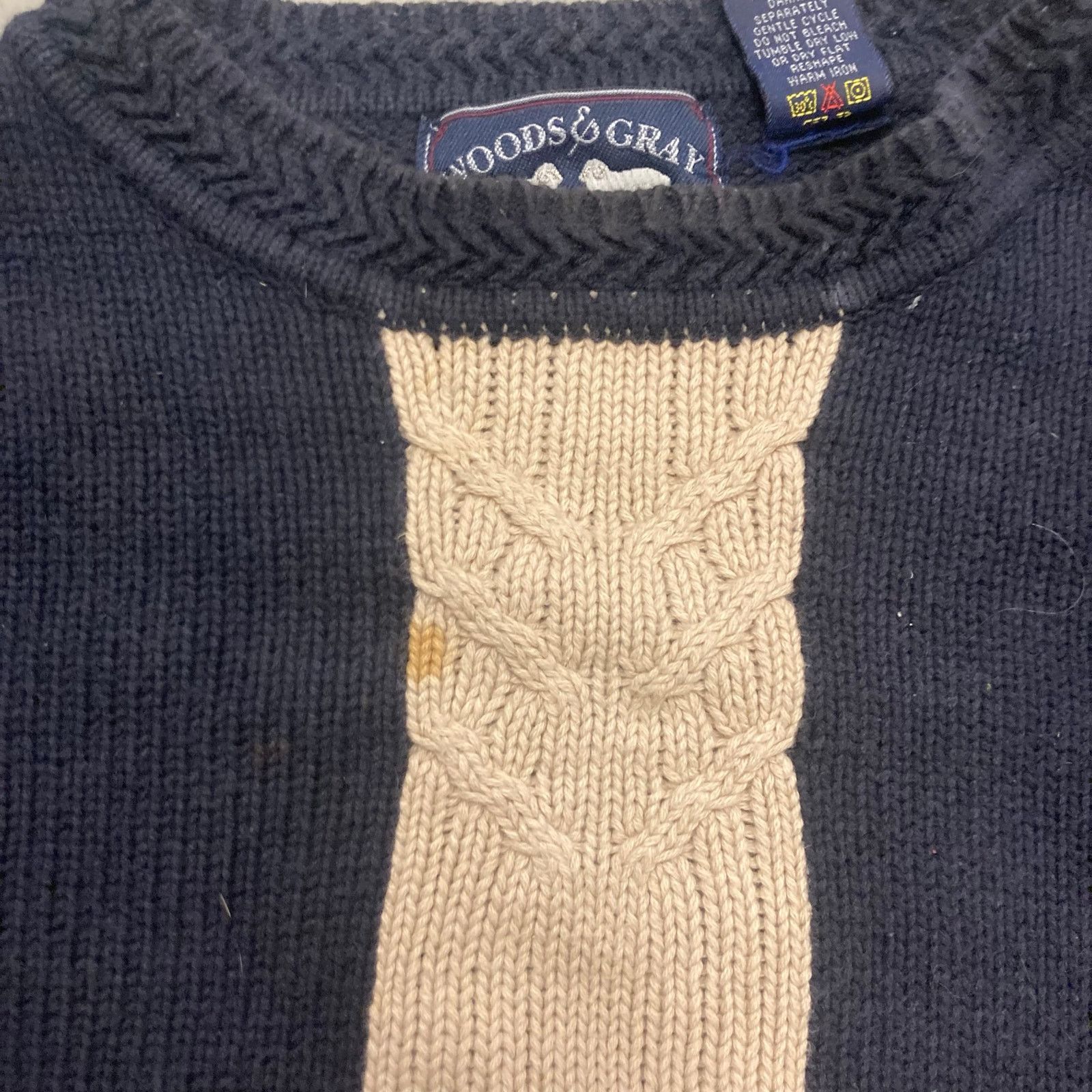 Vintage vintage woods & gray striped sweater Size US XL / EU 56 / 4 - 3 Thumbnail