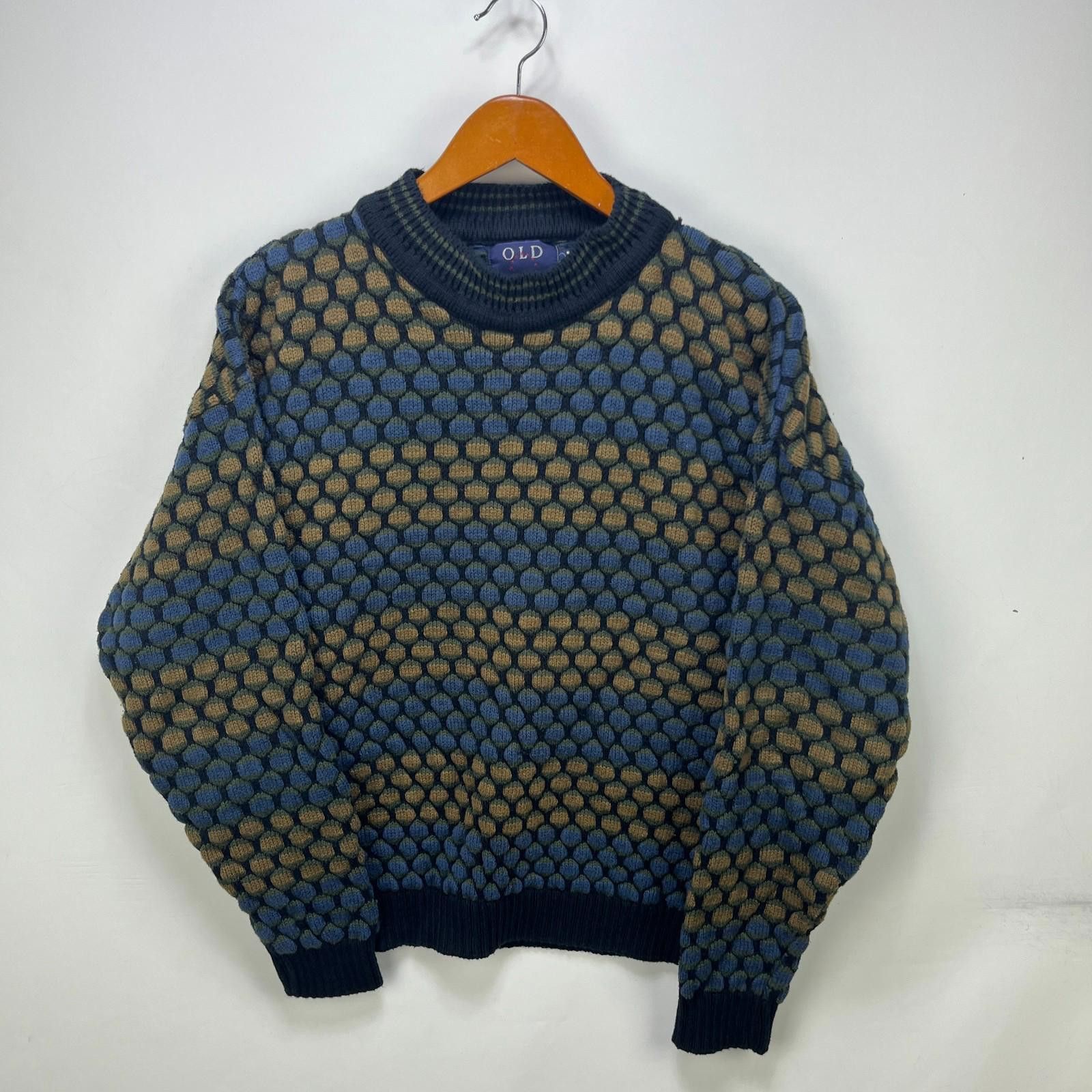 Other Vintage 90s Old Glory Trippy Knit Sweater Made in USA Medium Size US M / EU 48-50 / 2 - 1 Thumbnail