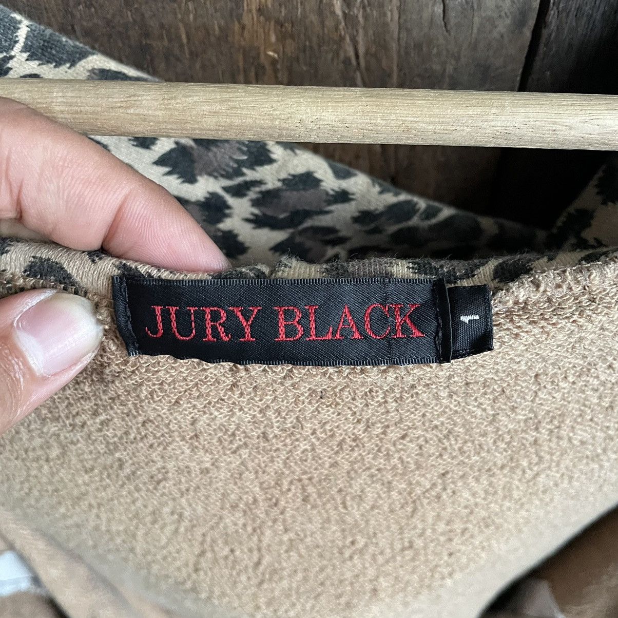Japanese Brand Jury Black Leopard Hoodie Size S / US 4 / IT 40 - 4 Thumbnail