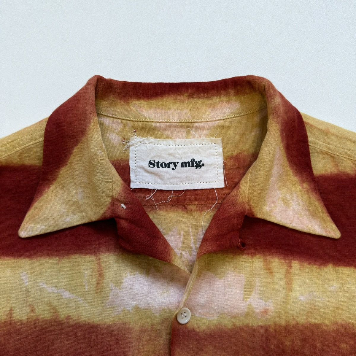 Story Mfg. ‘Fire Tie Dye’ Striped Boxy Shirt Size US S / EU 44-46 / 1 - 4 Thumbnail
