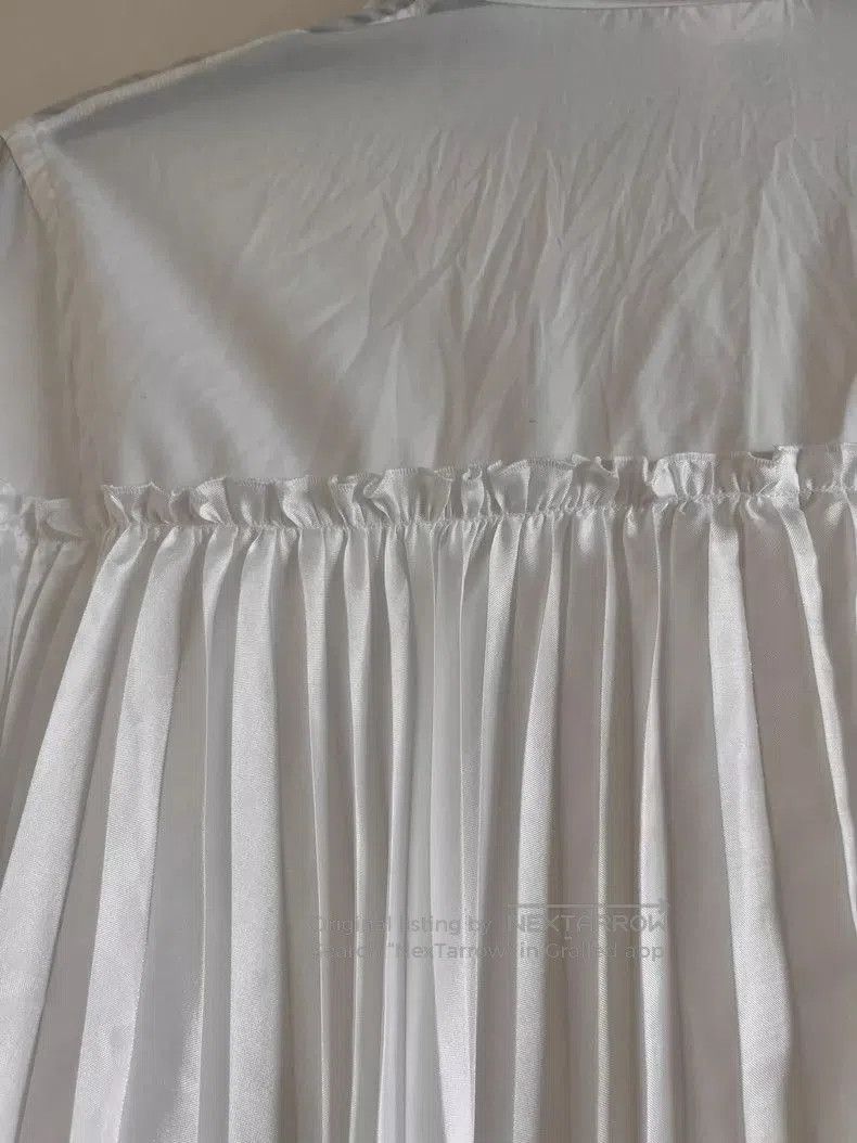 Comme des Garcons Pleated White Shirt from CDG Noir Keininomiya. Size US M / EU 48-50 / 2 - 6 Thumbnail