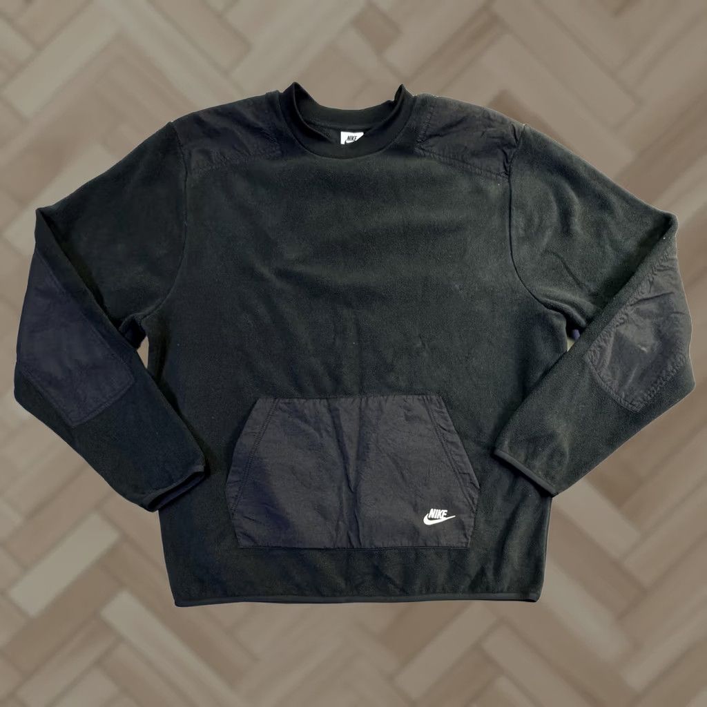 Nike Nike Sweatshirt Mens Large Tall Black Fleece Pullover Kangaroo Pocket Crewneck Size US L / EU 52-54 / 3 - 1 Thumbnail