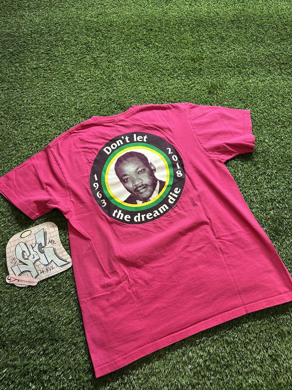 Supreme SS18 Supreme MLK Dream Tee Pink Medium Size US M / EU 48-50 / 2 - 2 Thumbnail