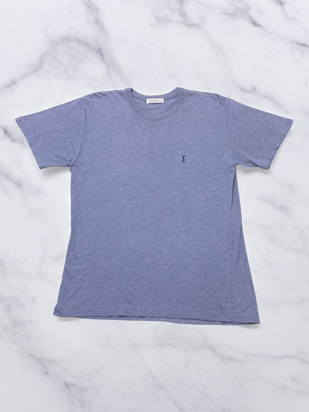 Yves Saint Laurent Vintage YSL Embroidered Chest Logo Tshirt Size US L / EU 52-54 / 3 - 1 Thumbnail