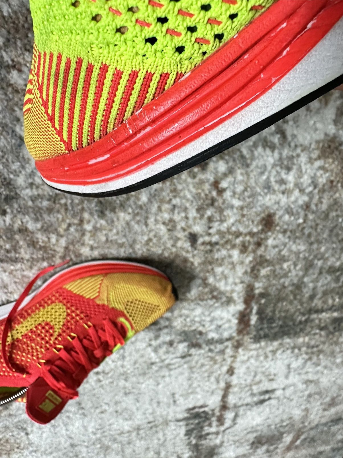Japanese Brand × Nike 🔥 Nike Flyknit Racer Bright Crimson Volt Size US 10 / EU 43 - 5 Thumbnail