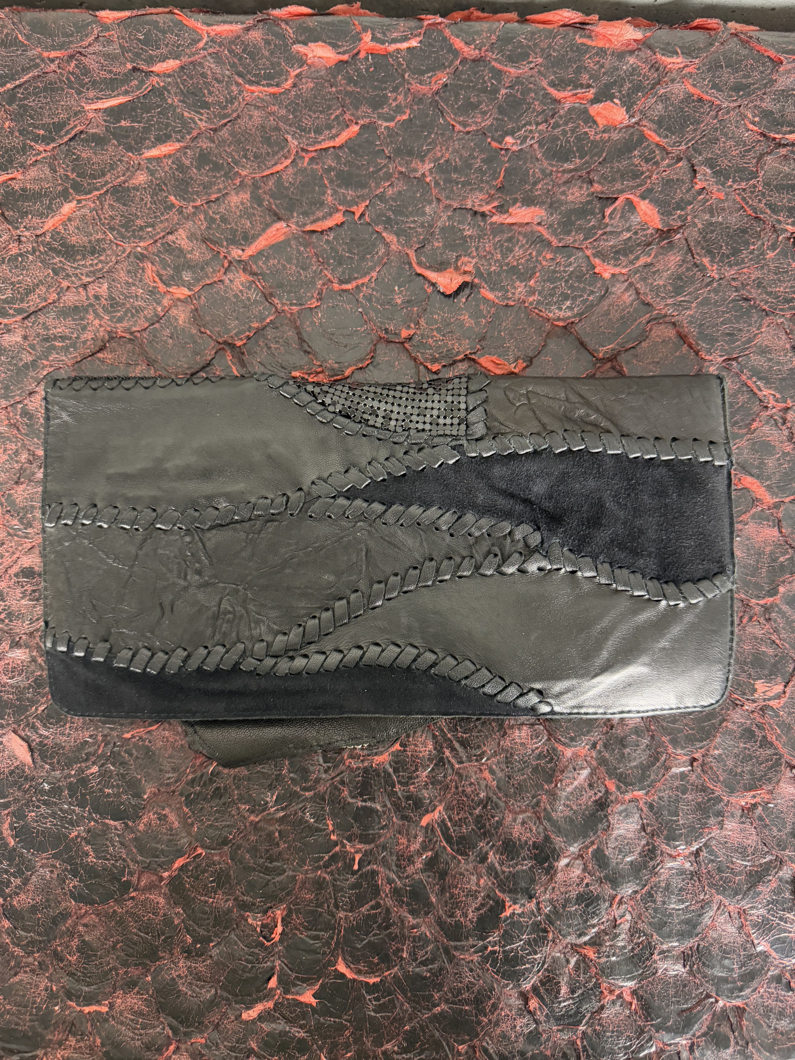 Balmain $4700 Balmain Decarnin Leather Patchwork Clutch bag purse Size ONE SIZE - 2 Thumbnail
