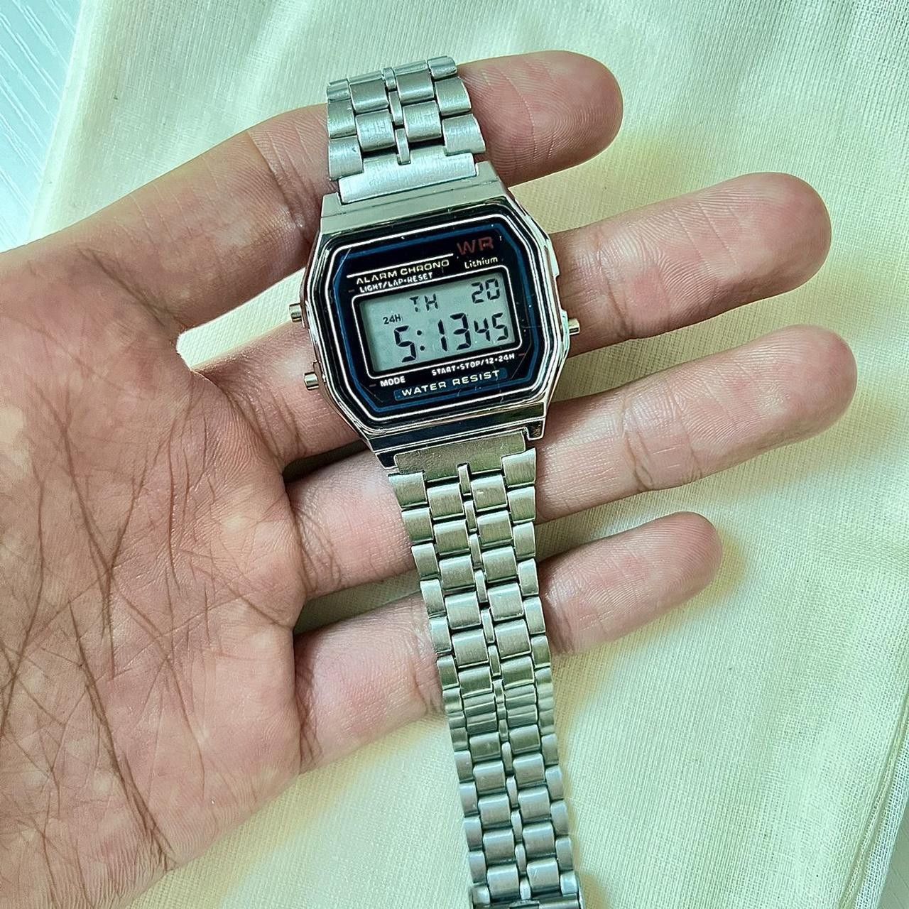 Jewelry × Vintage y2k 2000s vintage style stainless steel silver digital watch Size ONE SIZE - 7 Thumbnail