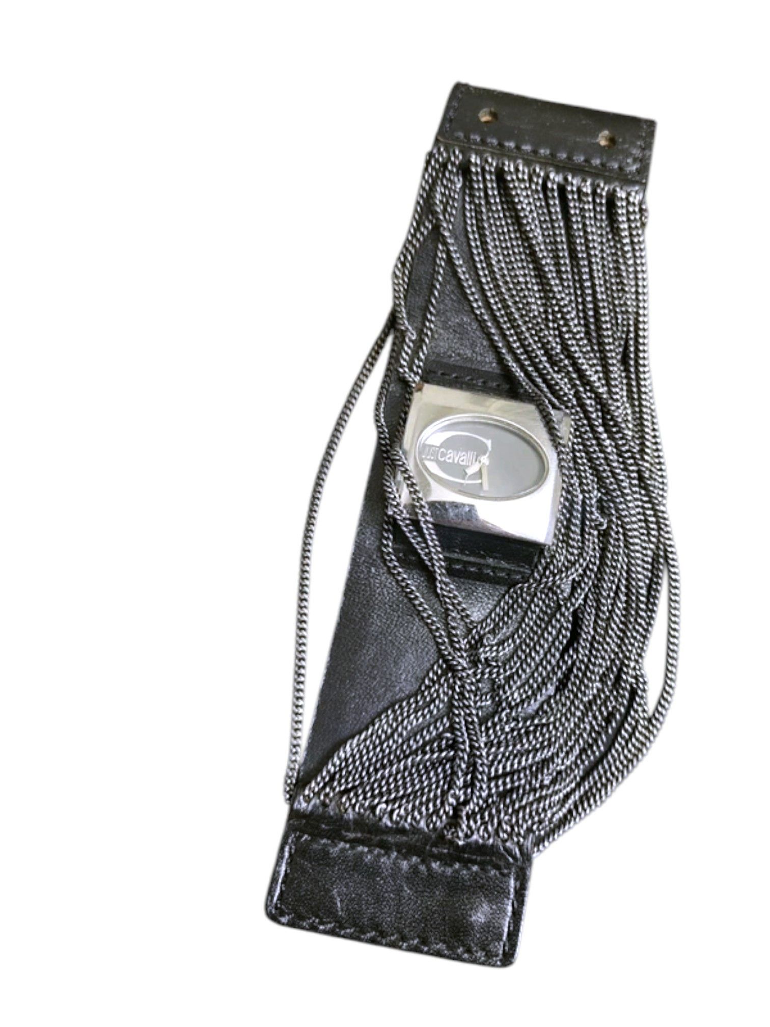 Roberto Cavalli Just Cavalli Chain Fringe Cuff Watch Bracelet c.2000s Size ONE SIZE - 2 Thumbnail
