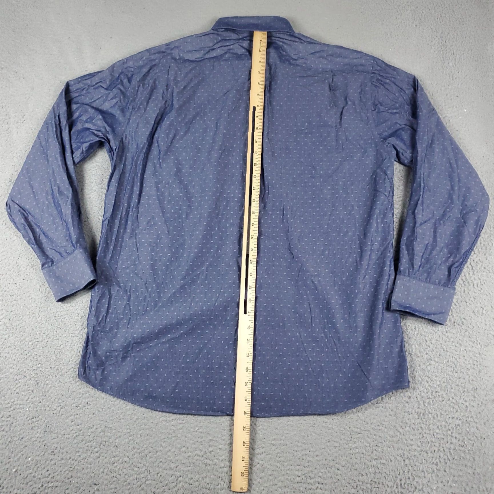 Tommy Hilfiger Tommy Hilfiger Shirt Mens Large Blue Geometric Button-Up Long Sleeve Cotton Shirt Mens Size US L / EU 52-54 / 3 - 3 Thumbnail