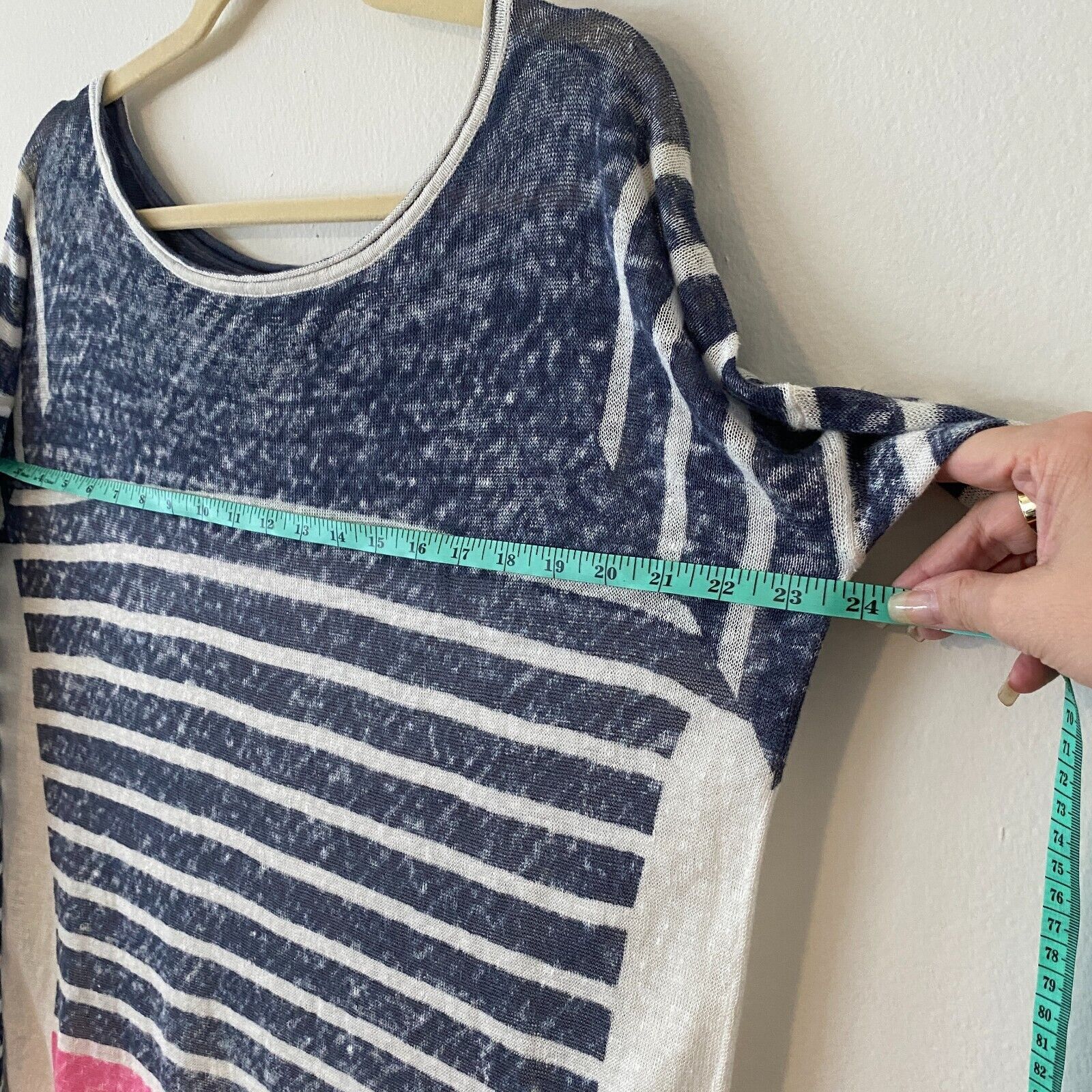 Splendid Splendid Blue White Pink Stripe Boat-Neck Sweater XS Size XS / US 0-2 / IT 36-38 - 9 Thumbnail