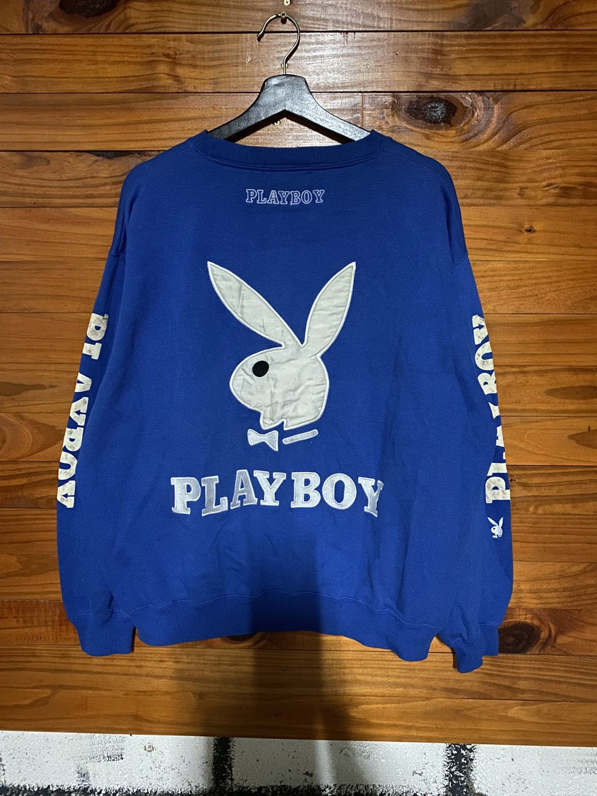Playboy Vintage Playboy Blue Crewneck Sweatshirt XL Retro 90s Style Size US XL / EU 56 / 4 - 4 Thumbnail