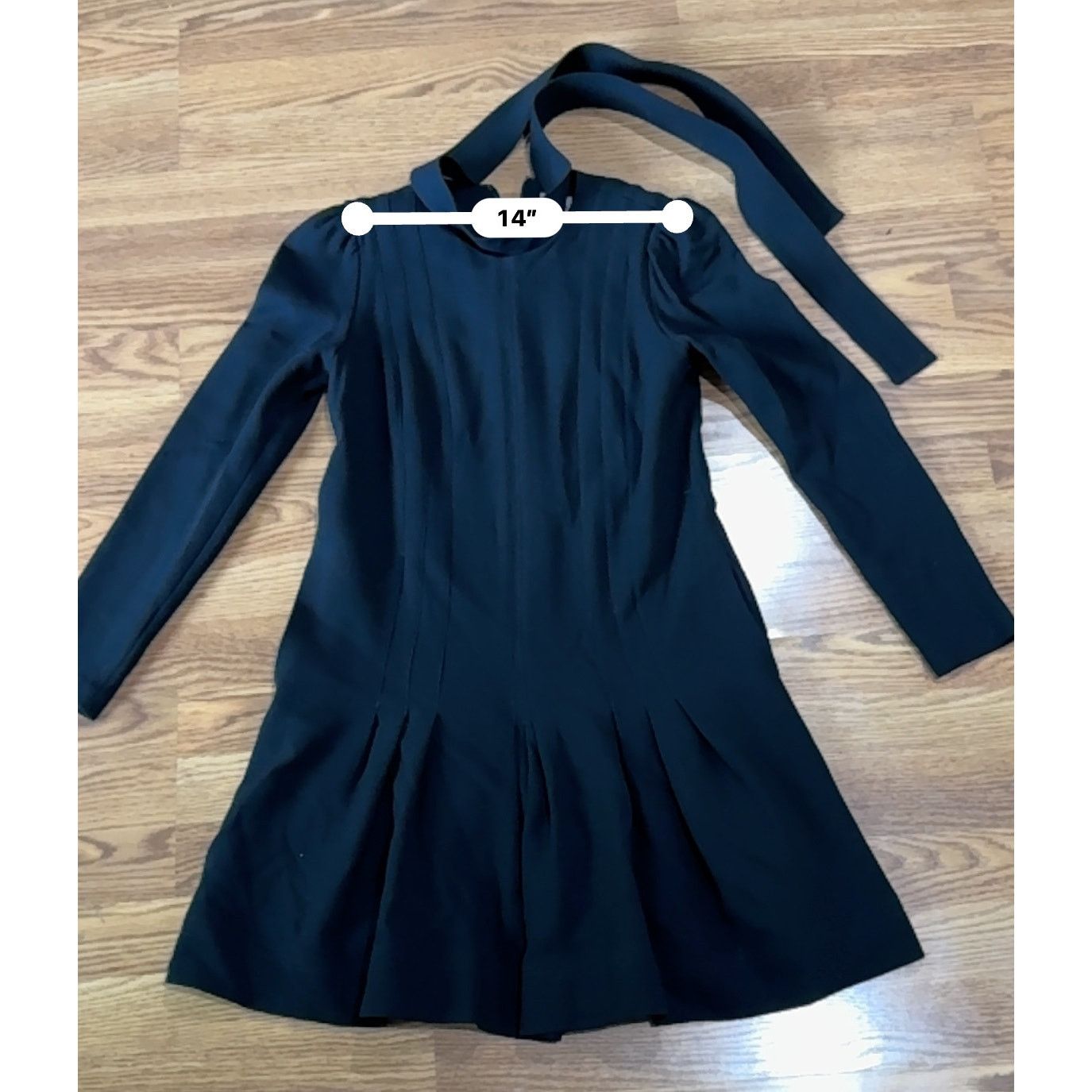 Lela Rose Lela Rose black long sleeve wool blend flounced dress size 0 Size XS / US 0-2 / IT 36-38 - 7 Thumbnail
