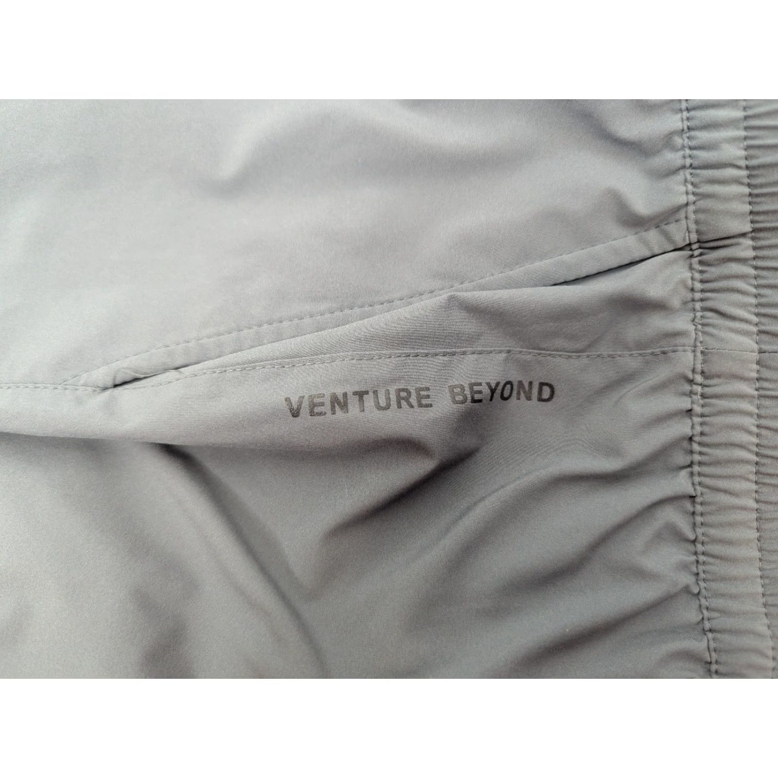 Vintage Backcountry 7In Lined Running Shorts Turbulence Mens Large Grey Polyester Athletic Drawstring Pockets Size US 33 - 3 Thumbnail