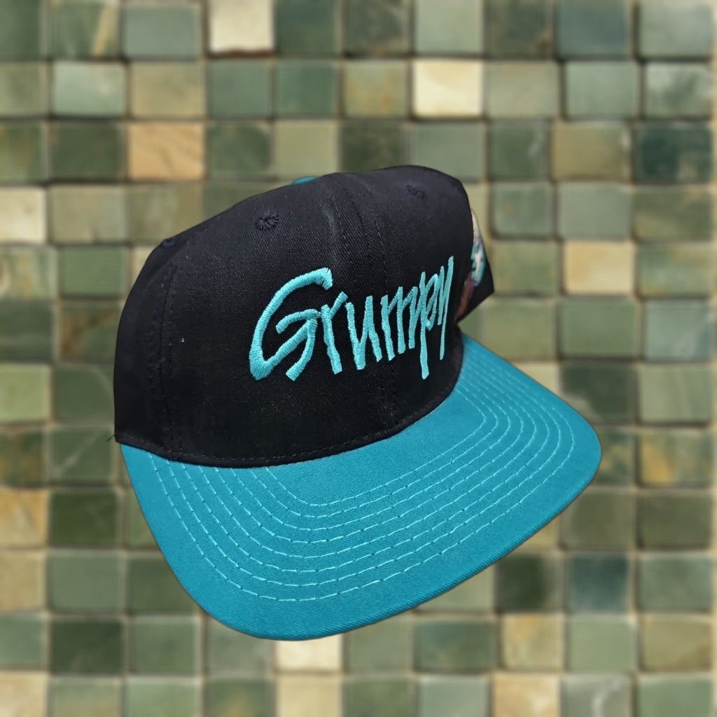 Disney VINTAGE Disney Snow White Seven Dwarfs Grumpy Cap Hat Snapback Cap Black Men's One Size Cap Snapback Hat Cap Size ONE SIZE - 1 Thumbnail