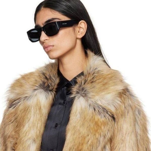 Saint Laurent Paris New Saint Laurent SL713 001 Sunglasses - Black Frame, Grey Size ONE SIZE - 4 Thumbnail