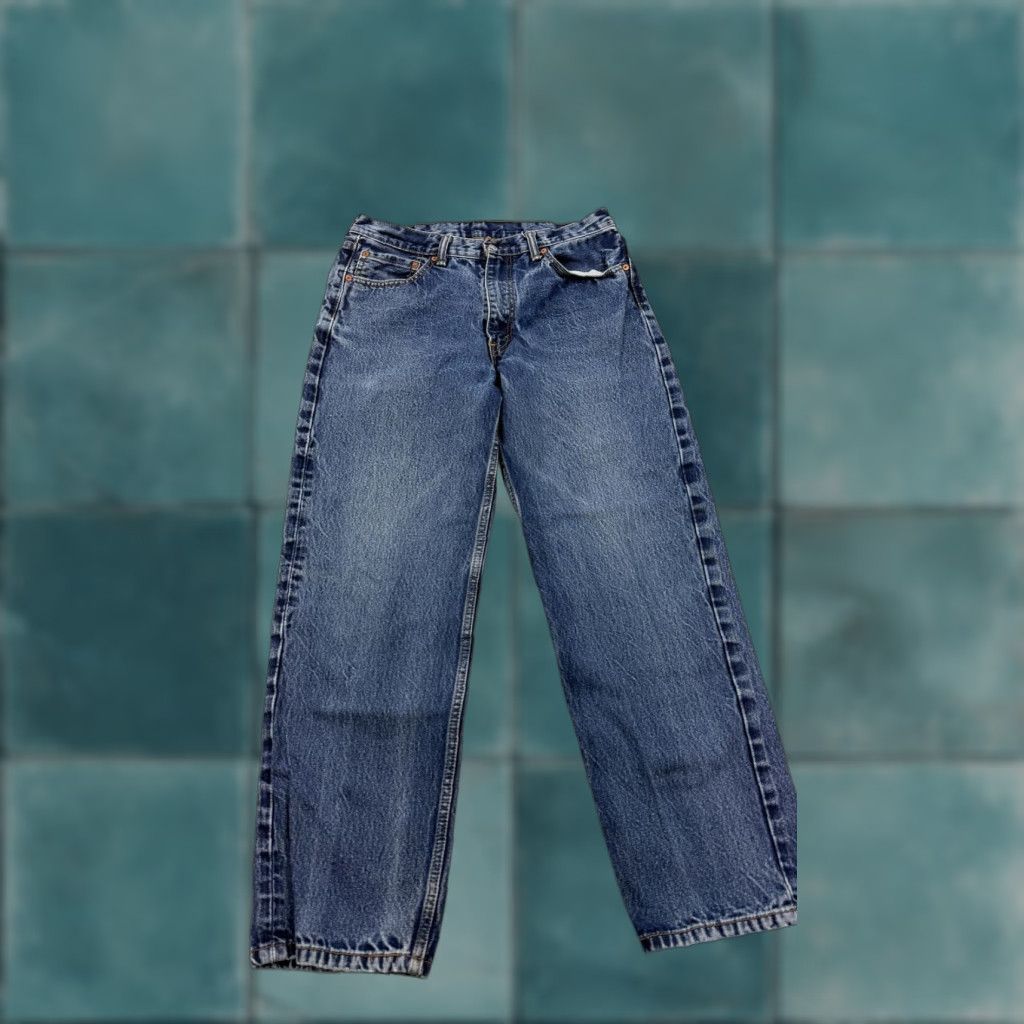 Levi's Levi's 550 Jeans Mens 34x31 Blue High Rise Relaxed Fit Tapered Leg Denim Red Tab Jeans Mens Regular 34 Blue Pattern Solid Vintage No Size US 34 / EU 50 - 1 Thumbnail