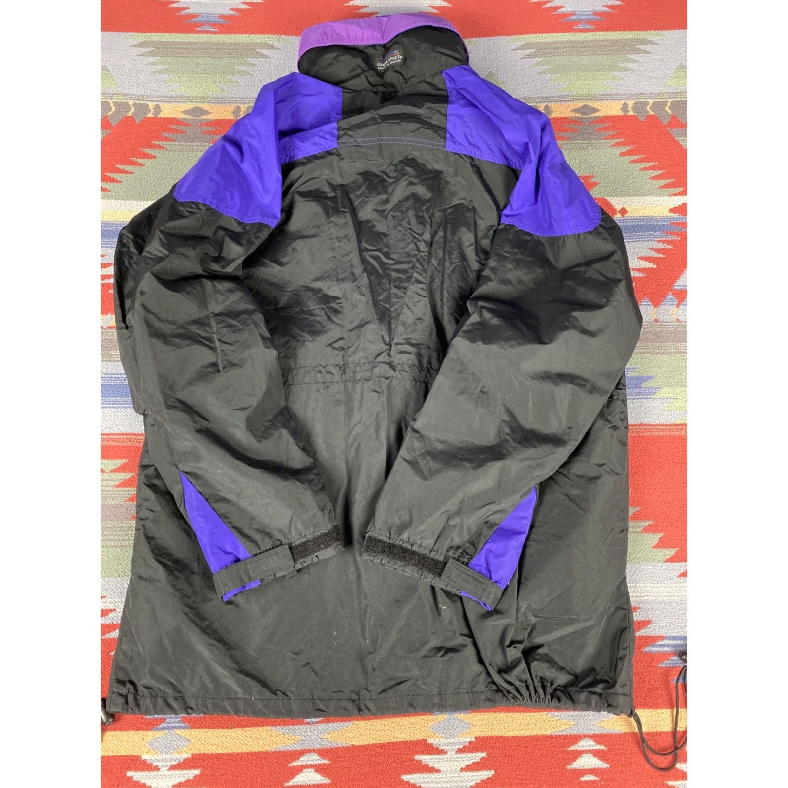 Vintage VINTAGE Sierra Sport Parka Windbreaker Jacket M 90s Black Purple Mens Jacket Size US M / EU 48-50 / 2 - 6 Thumbnail