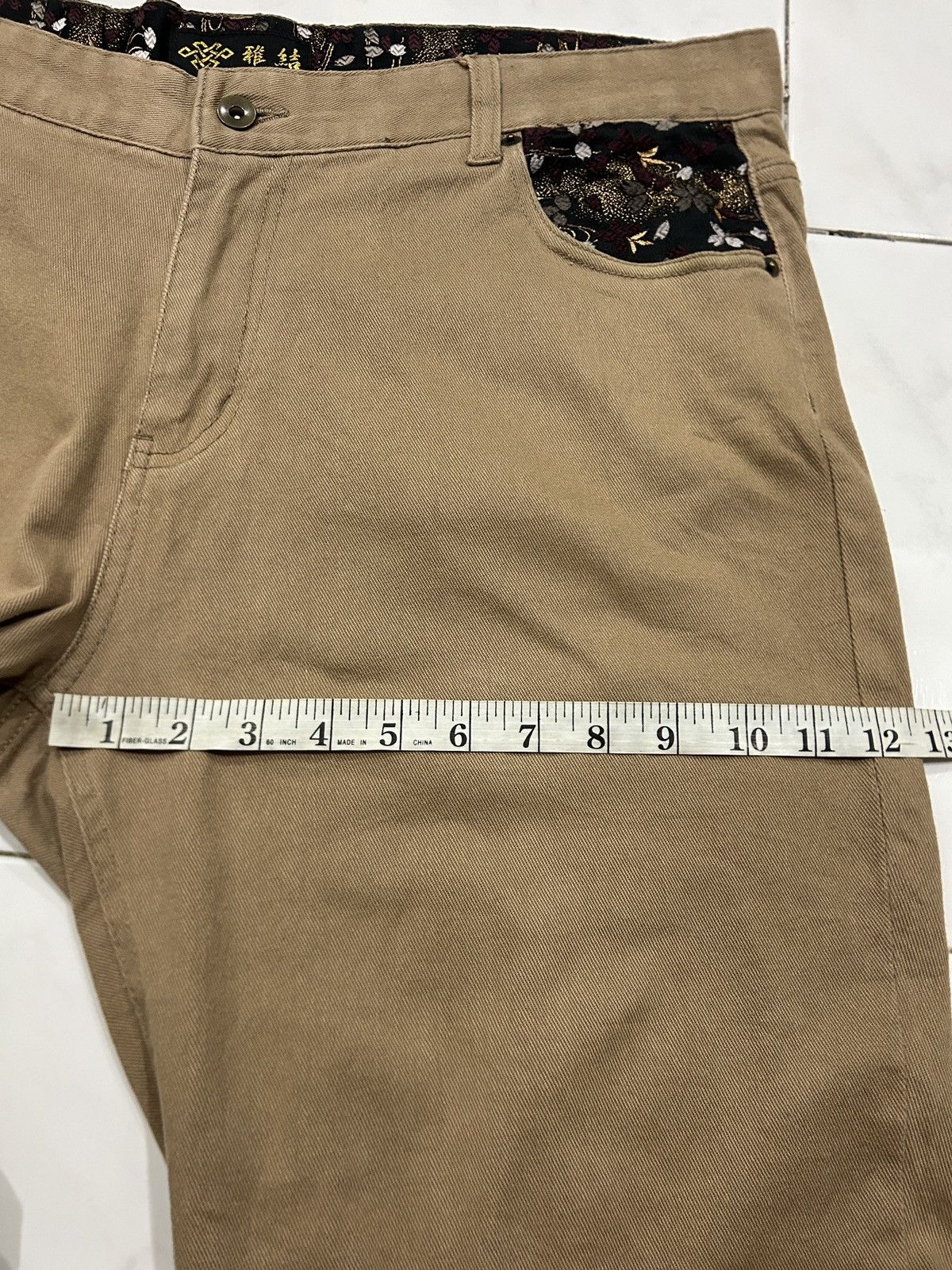 Japanese Brand Triple Pocket Karakuri Tamashi Flowers Embroidery Sukajan Size US 39 - 12 Thumbnail